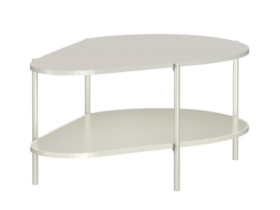 Beautysofa Couchtisch LUME MM-8 -zweistufige Struktur, Design-Wohnzimmertisch mit 2 Ablageflächen in organischer Form