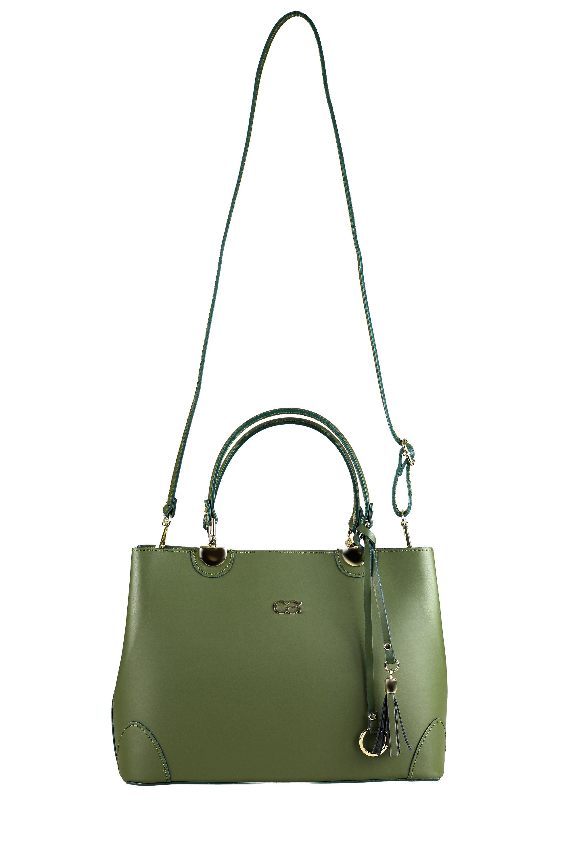 COLLEZIONE ALESSANDRO Henkeltasche Miami, hochwertiges Rindsleder mit Quaste und Anhänger