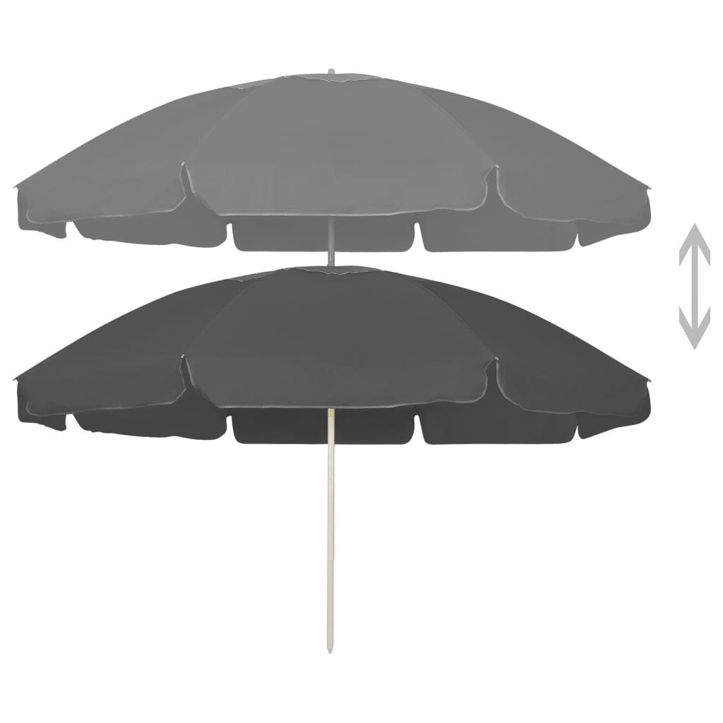 Strandschirm Anthrazit 240 Cm günstig online kaufen