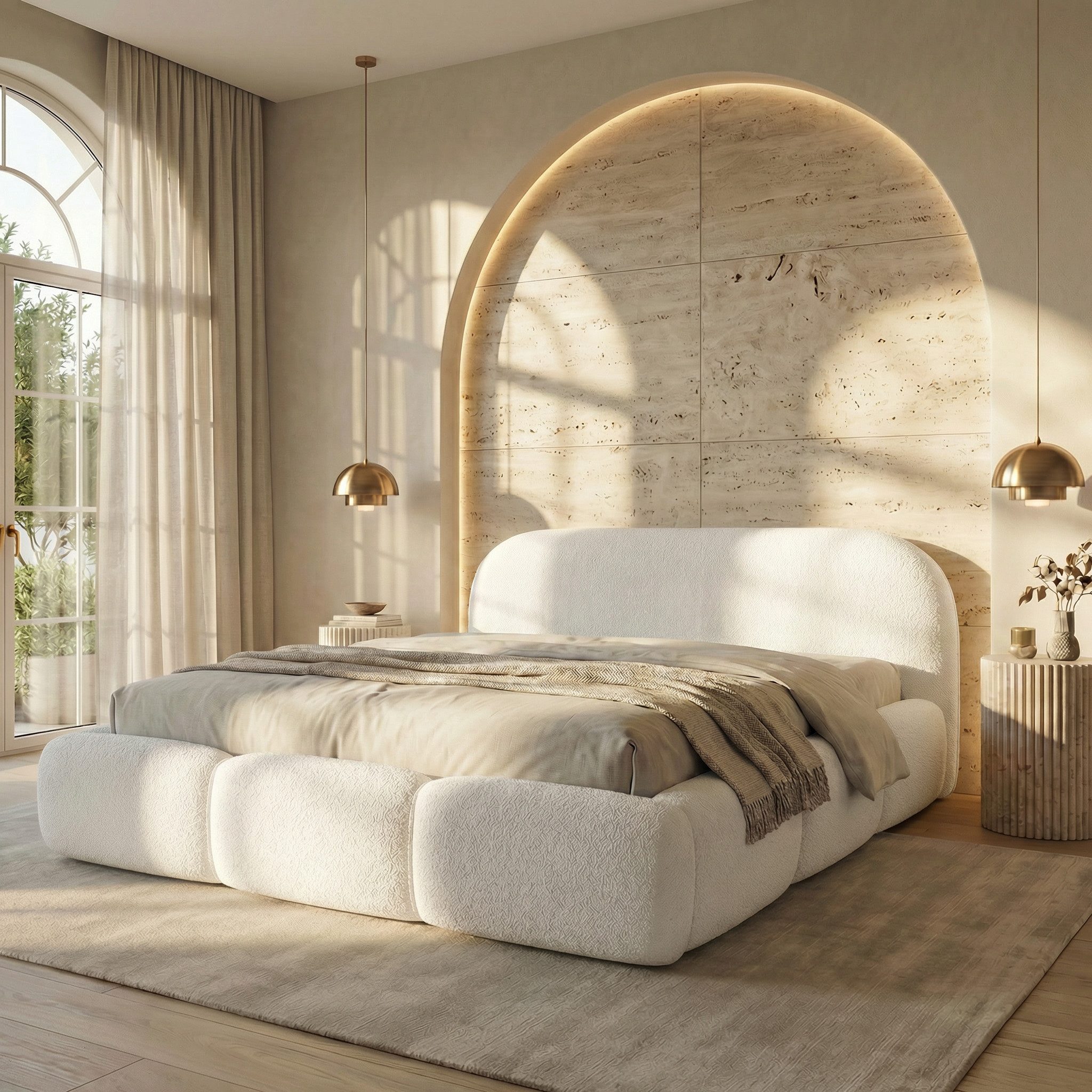 thematys Polsterbett mit Bettkasten, CLOUD 140x200 160x200 180x200 200x200cm (Kopfteil im Oversize-Look und Stauraum – weich, modern und pflegeleicht) – Bild 4 von 5