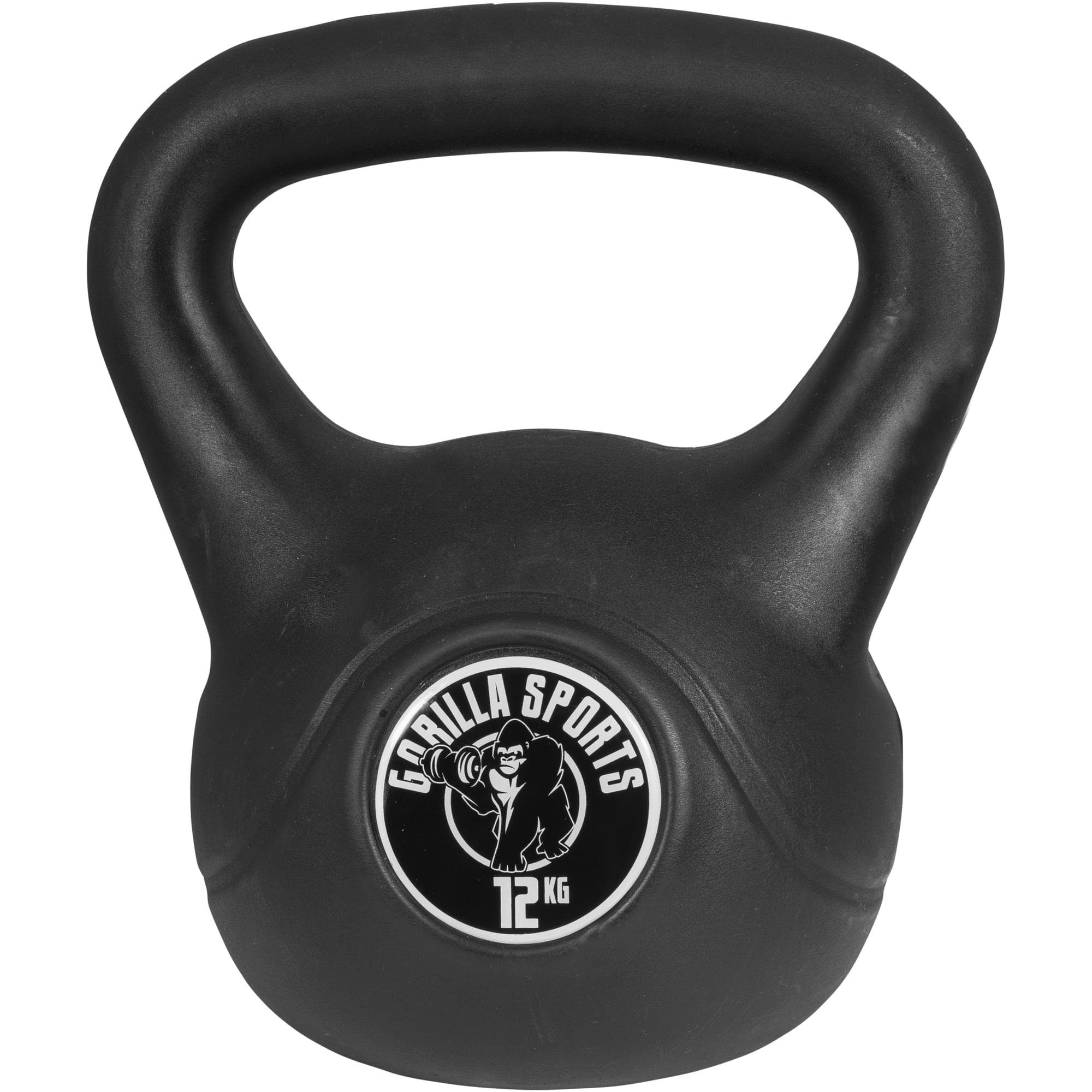 GORILLA SPORTS Kettlebell Einzeln/Set, mit/ohne Ablage, Kunststoff Kugelhantel, Schwunghantel
