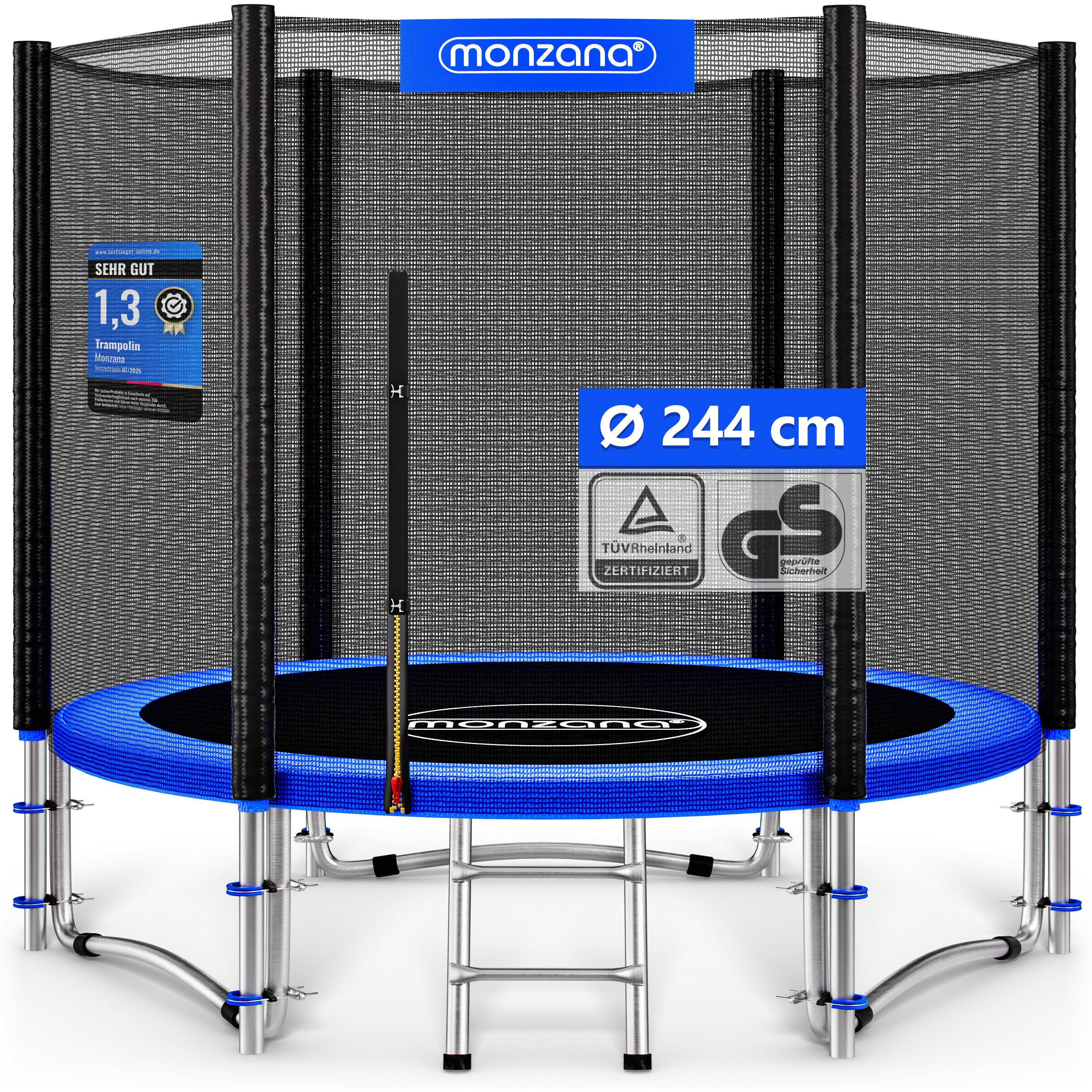 monzana Gartentrampolin, Ø 244 cm, Ø 183 / 244 / 305 / 366 / 427 cm Komplettset TÜV SÜD GS