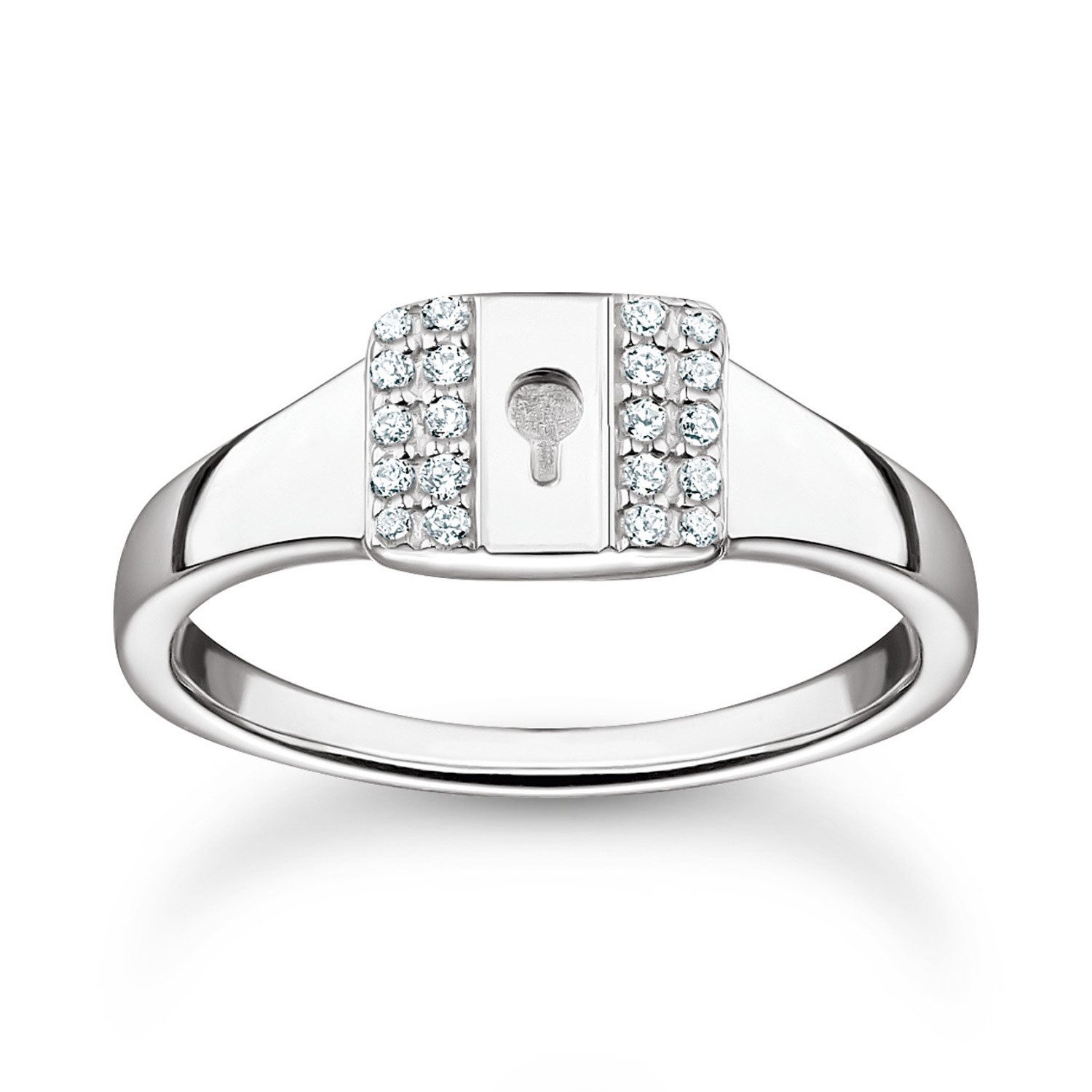THOMAS SABO Silberring Schloss Silber günstig online kaufen