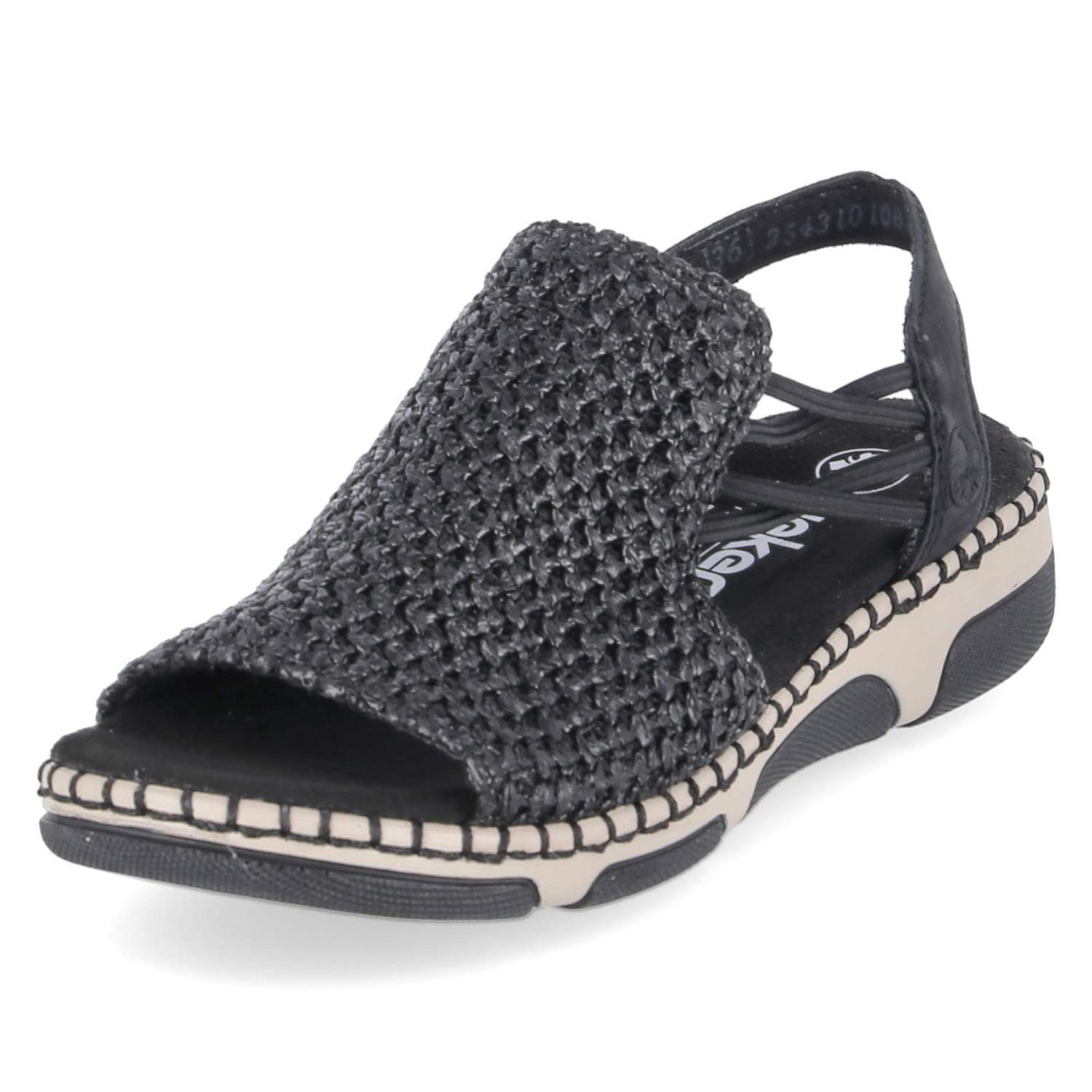 Rieker Rieker 66241-00 Damen Textil & Synthetik black Sandalette