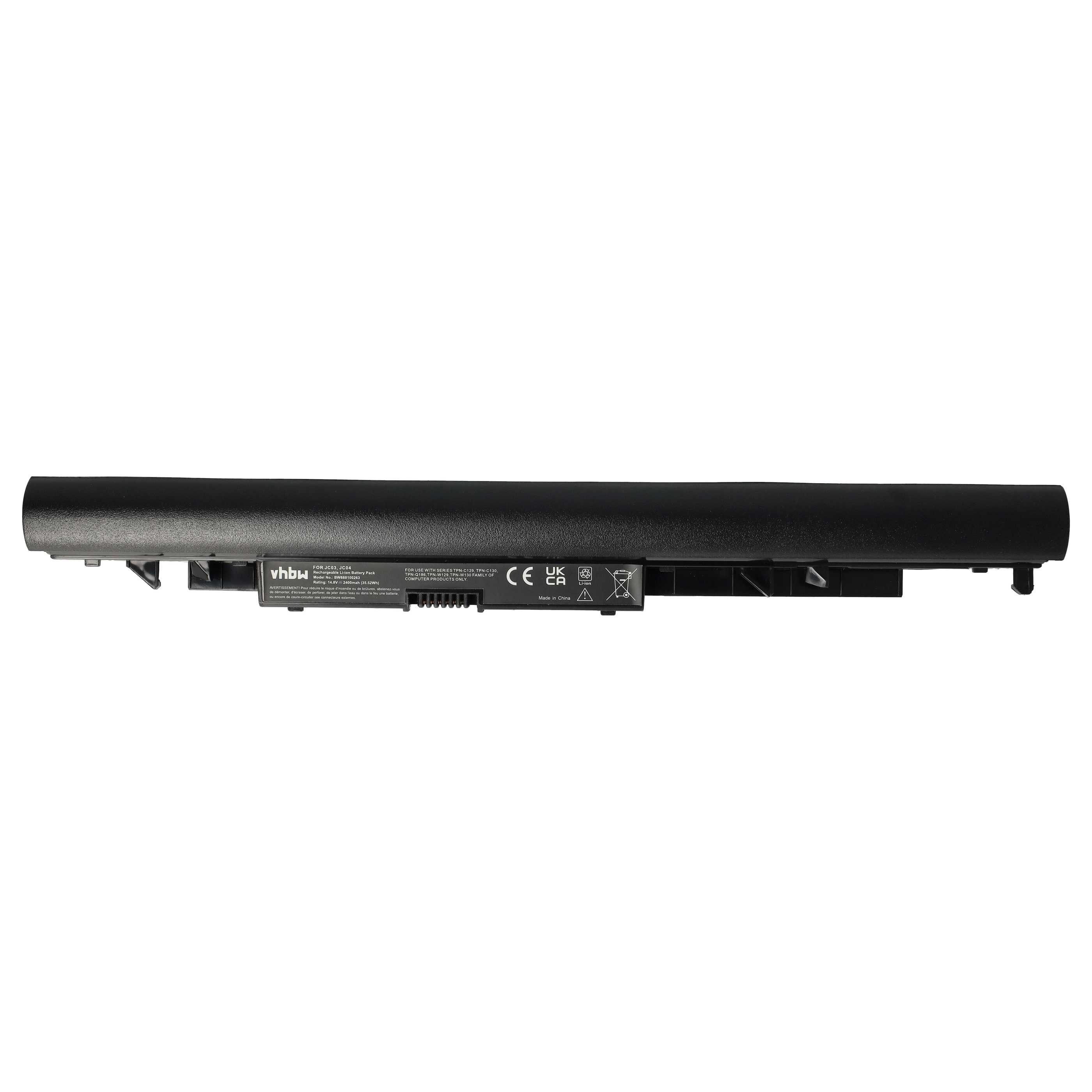 vhbw Akku passend für HP 240 G6-3BK08PA, 240 G6-3MP42PA, 17-BS, 17-bs045ng, Laptop-Akku Akku Li-Ion 2400 mAh (14,8 V, 1 St), Leistungsfähiger Austausch-Akku für Notebook, Wiederaufladbar, Jede