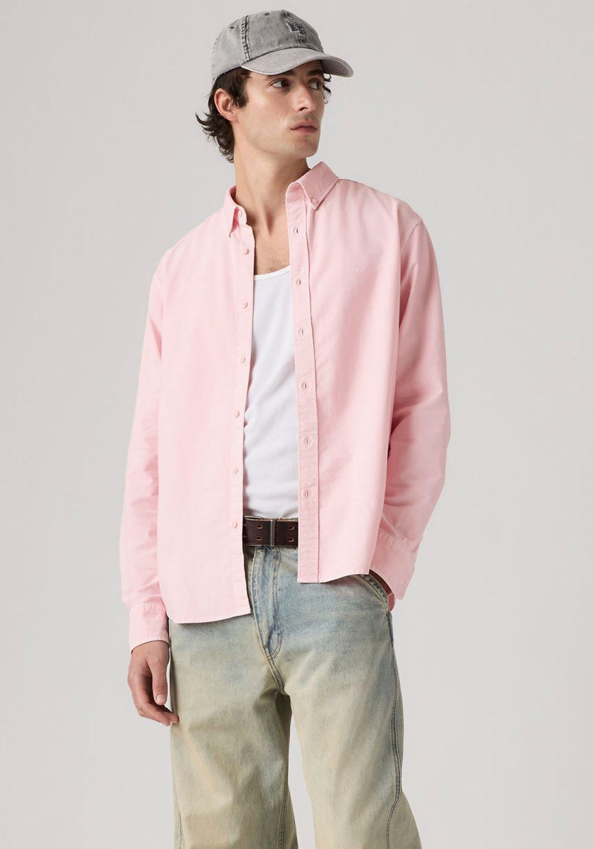 Levi's® Langarmhemd AUTHENTIC BUTTON DOWN mit Ton-in-Ton Logostickerei auf günstig online kaufen