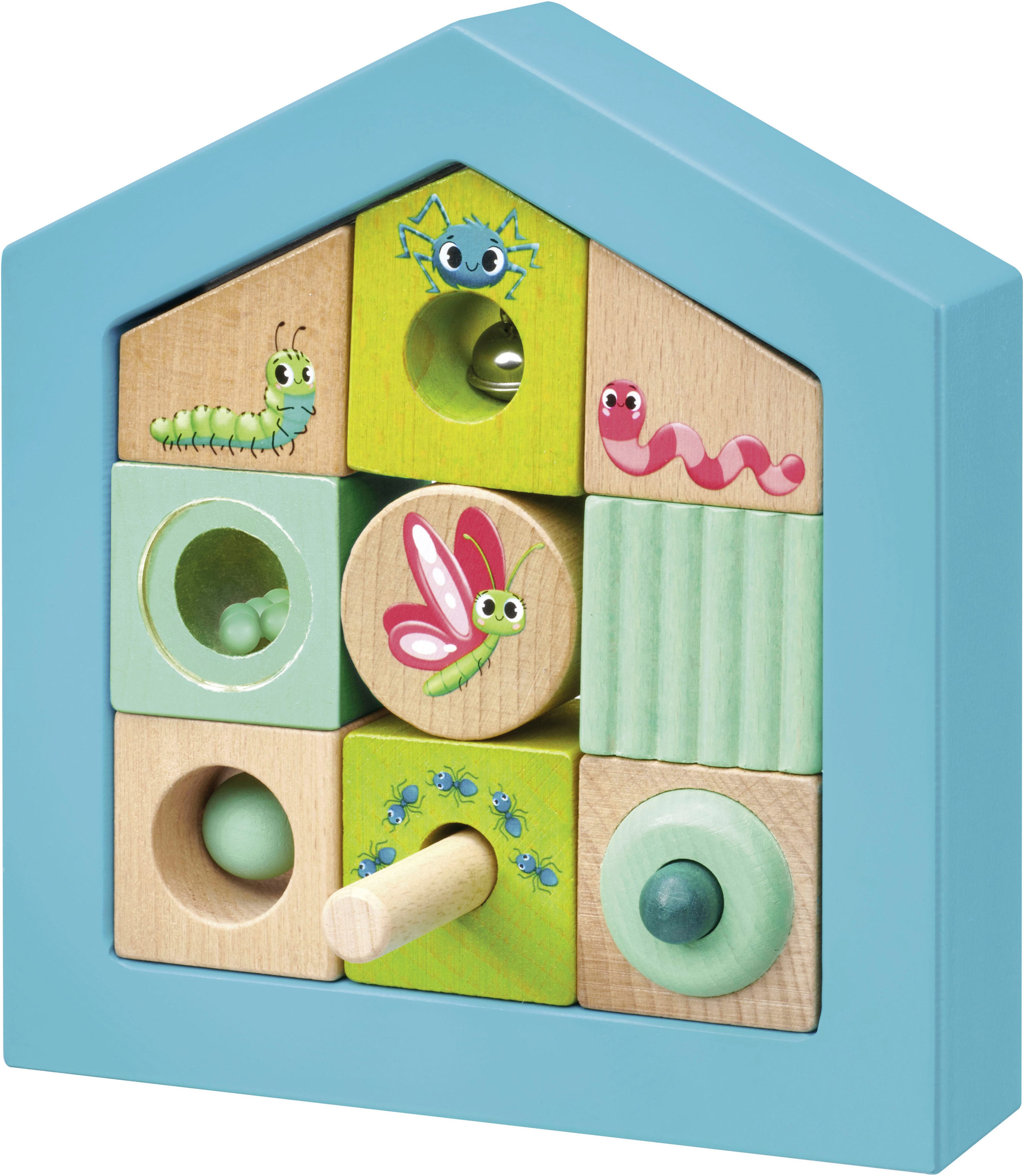 Selecta Steckspielzeug Selecta, Entdeckersteine Insektenhotel, (11-tlg)