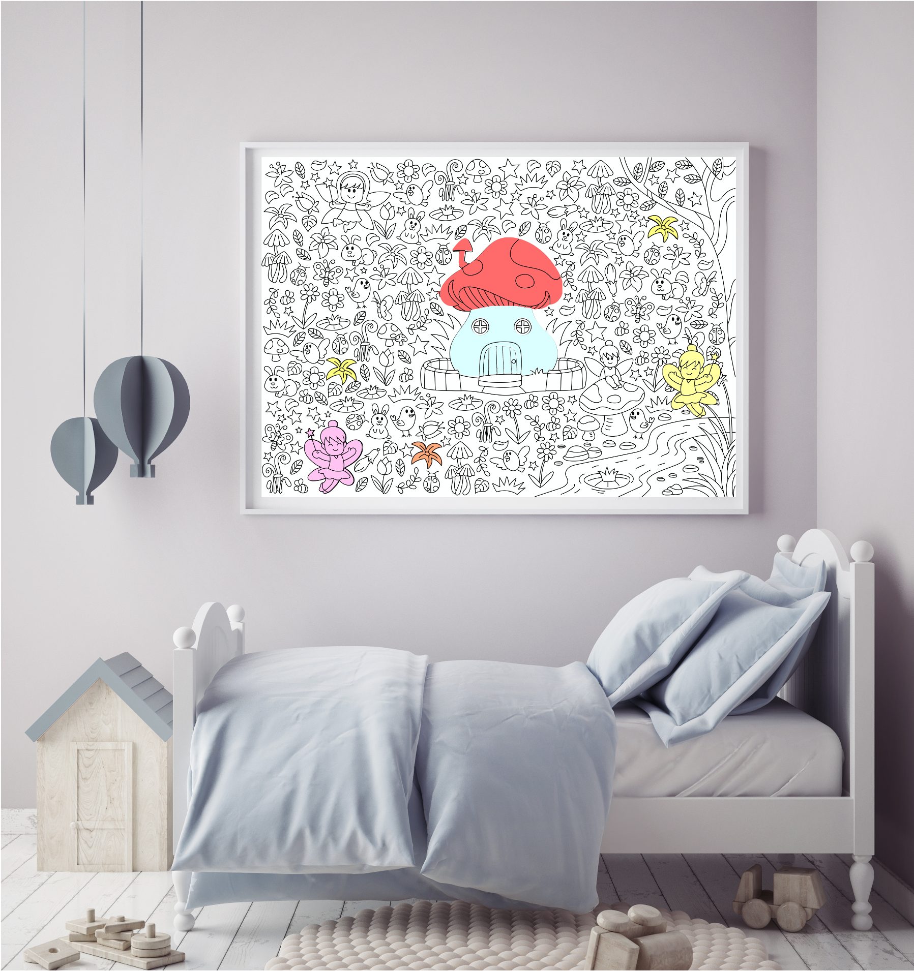 Kidsclub & Co. Malvorlage,  Ausmalposter "Feen" - Malen & Kreativität für Kinder