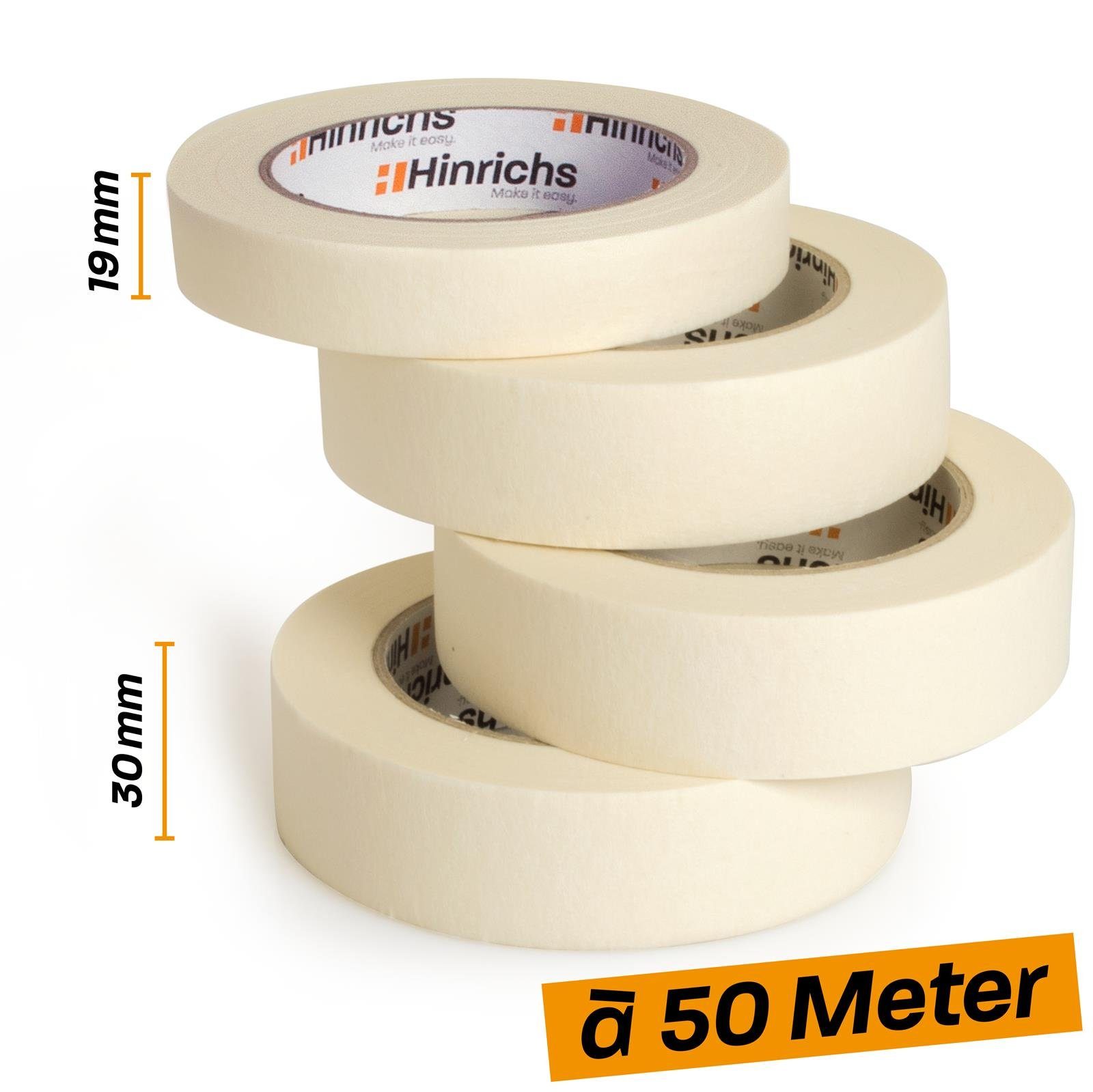 Hinrichs Klebeband 4 x Kreppband 3 günstig online kaufen