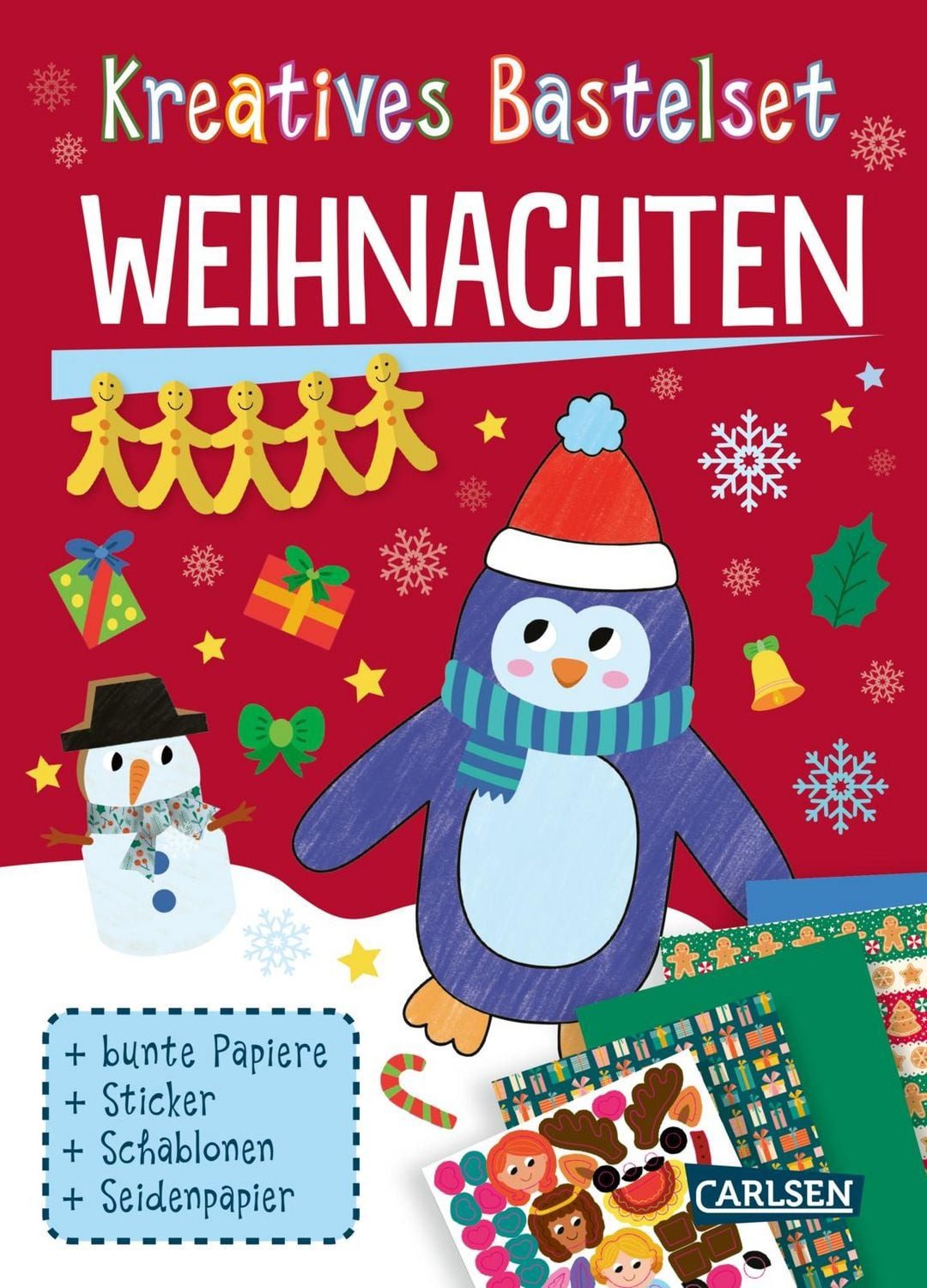 Bastelset für Kinder: Kreatives Bastelset: Weihnachten 2025 / Anton Poitier, Bastelbuch mit Bastelvorlagen und Stickern für Kinder ab 6 Jahren