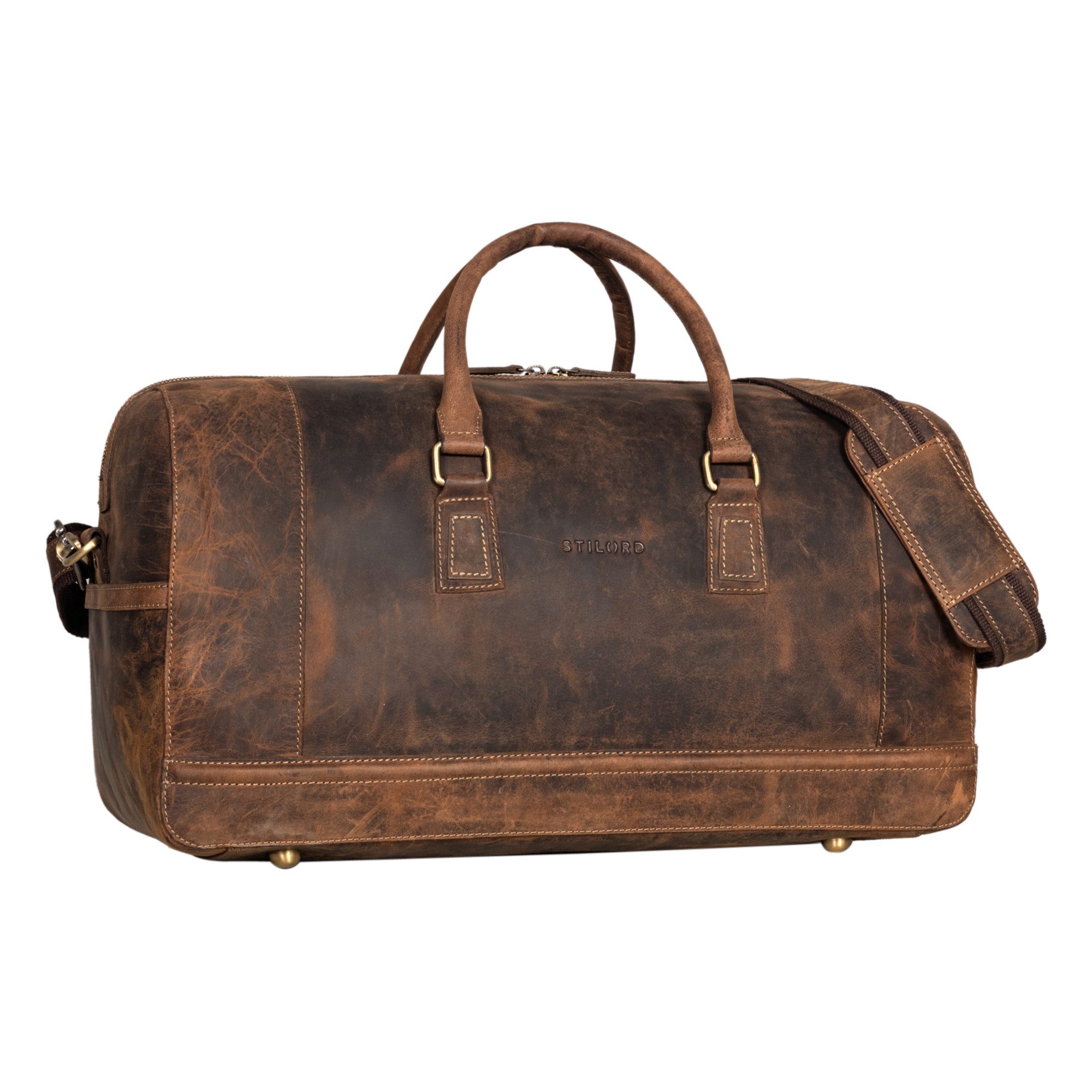 STILORD Weekender "Edson" Leder Weekender Vintage Reisetasche Groß für Herren und Damen