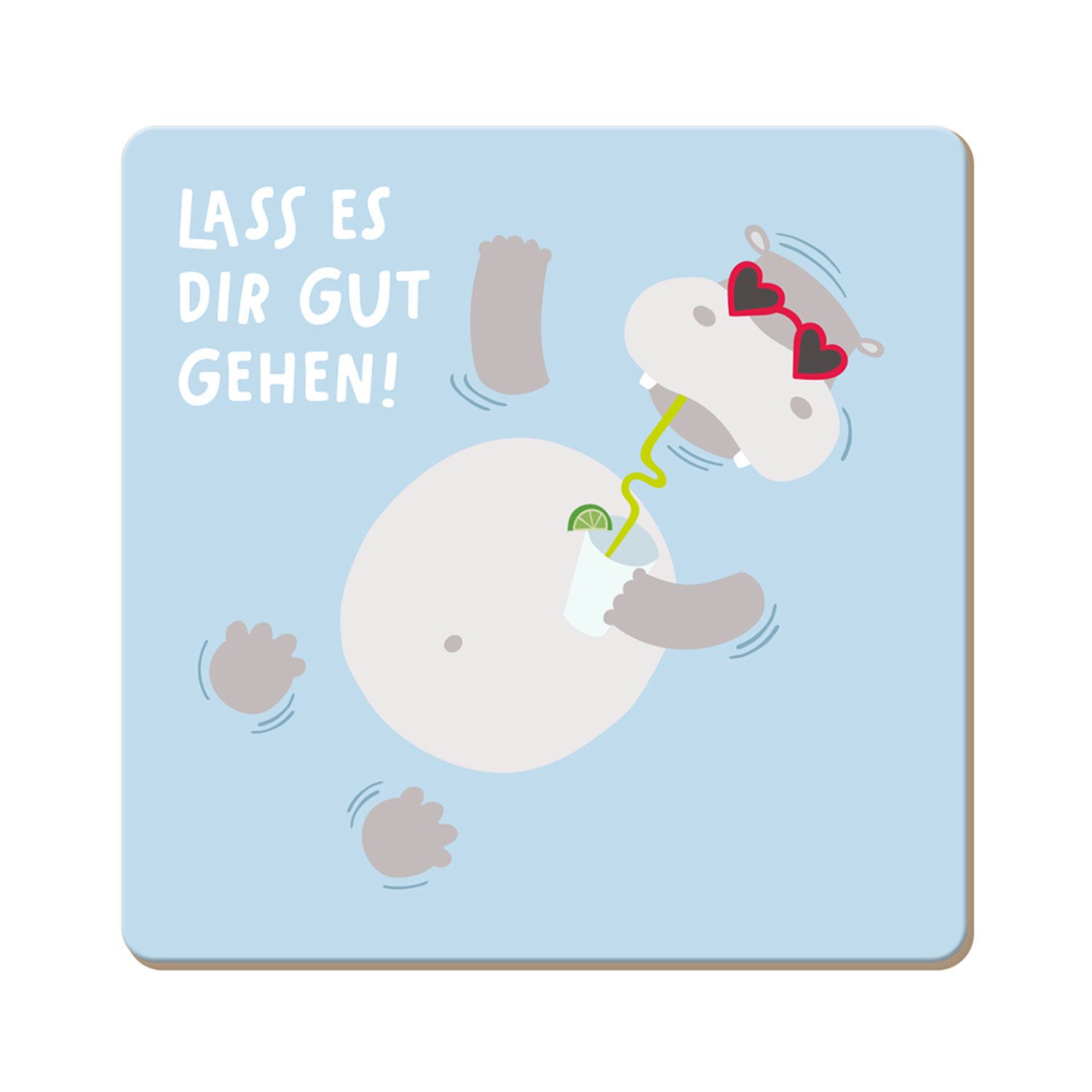Grafik Werkstatt Getränkeuntersetzer Korkuntersetzer, abwischbar, Korkuntersetzer Lass es Dir gut gehen!, 1-tlg.