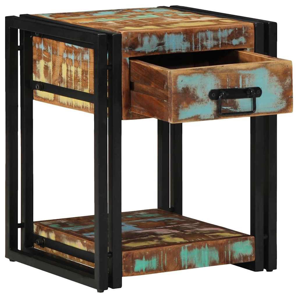 vidaXL Nachttisch Nachttisch 40 x 40 x 50 cm Massives upgecyceltes Holz (1-St)