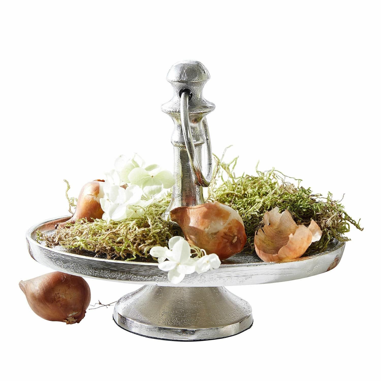 Mirabeau Etagere Etagere Melisique silber, Aluminiumguss