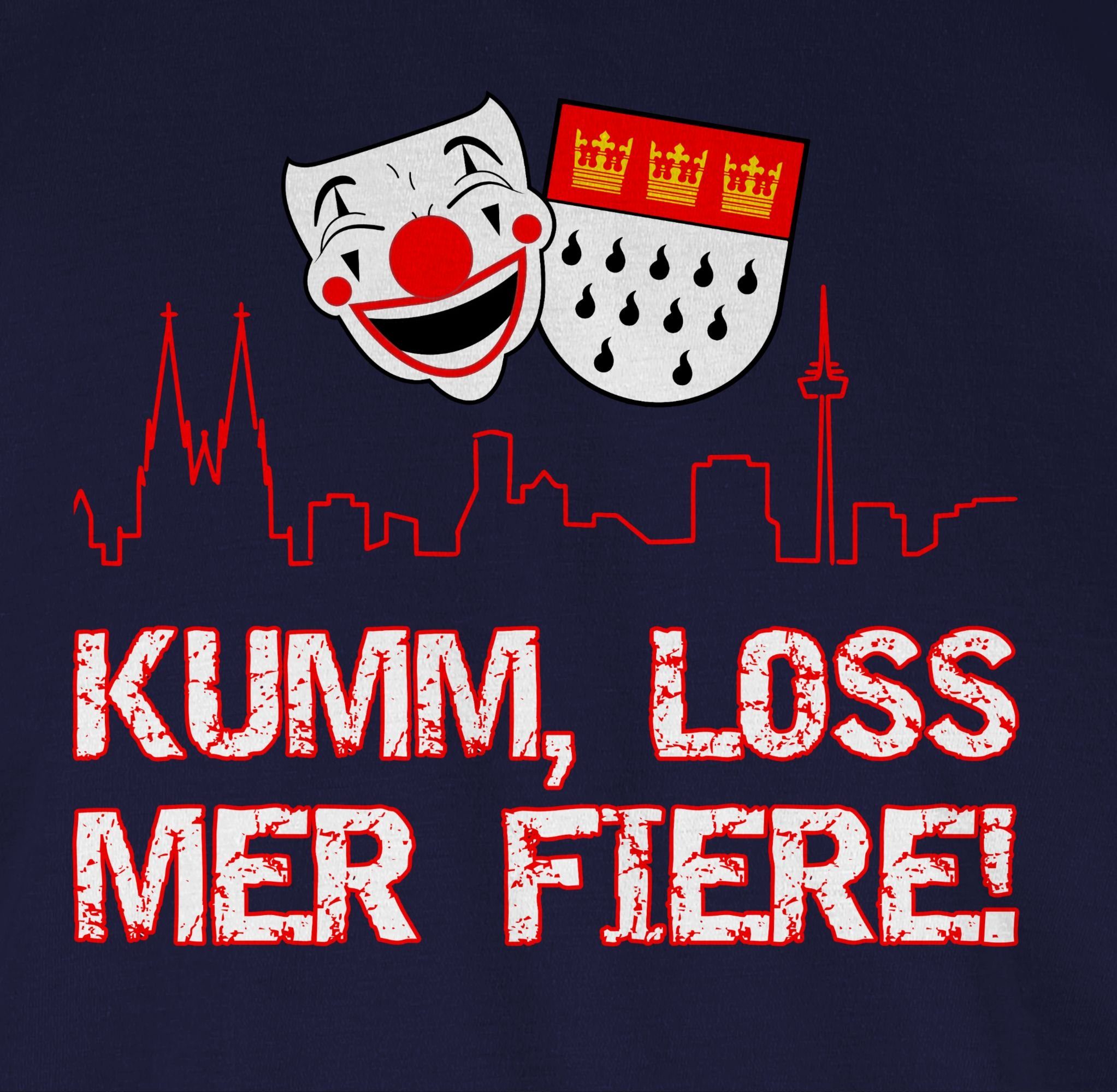 Shirtracer Rundhalsshirt Kumm loss mer fiere Kölle Alaaf I Köln Wappen Karn günstig online kaufen