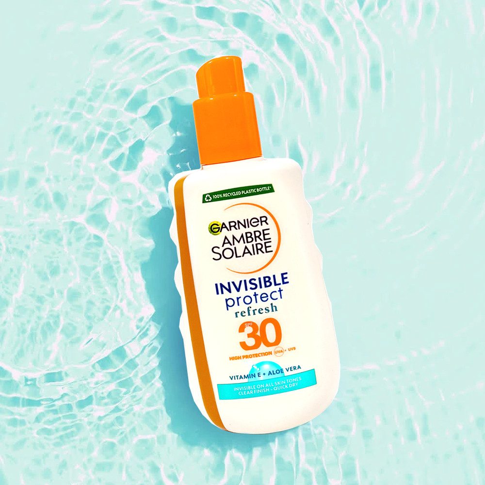 GARNIER Sonnenschutzspray Ambre Solaire Invisible Protect Refresh LSF 30 Pumpspray (200 ml), mit kühlendem Frische-Effekt