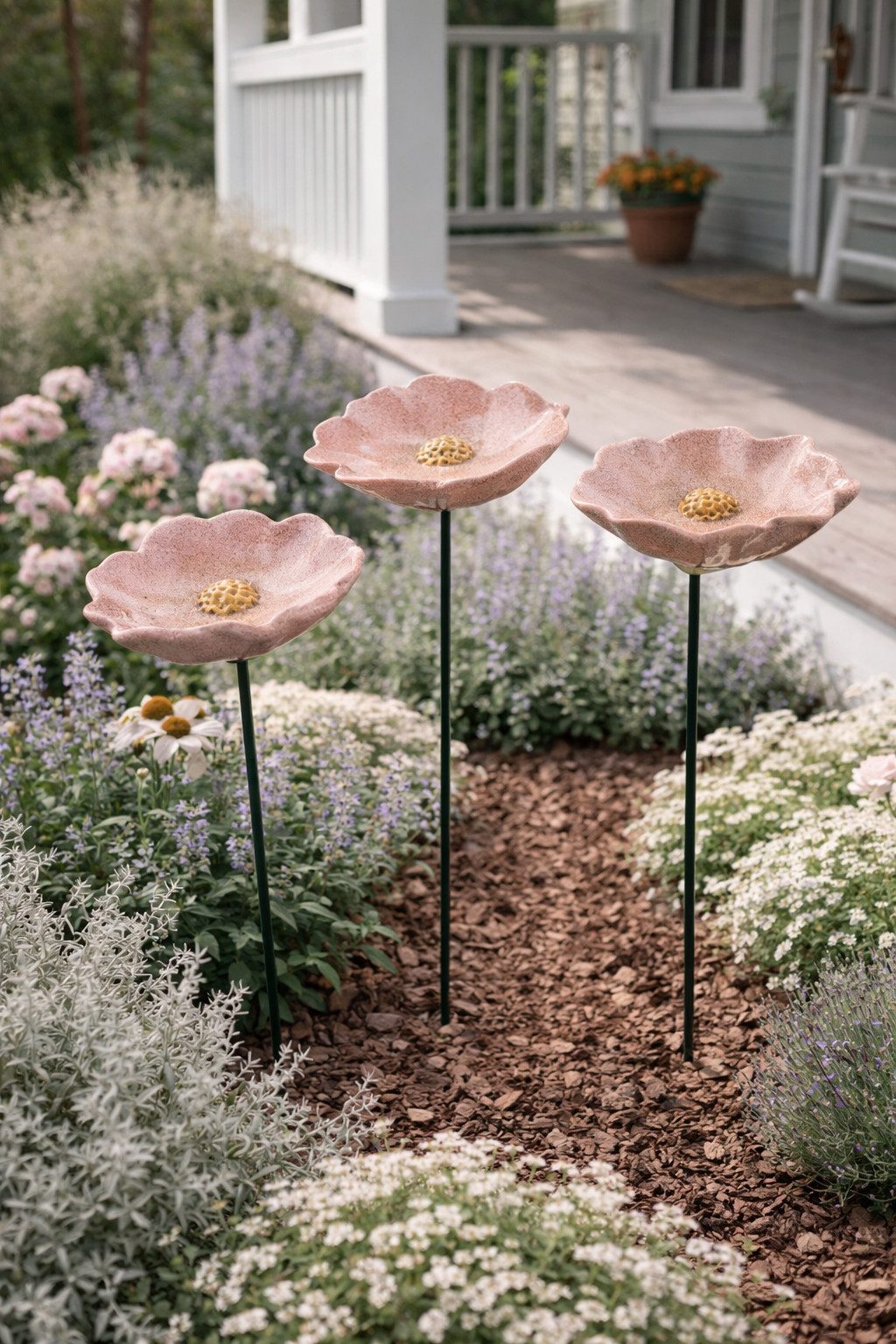 finehomegarden Gartenstecker Blüte Mohnblume Gartenstecker Insektentränke Ø günstig online kaufen