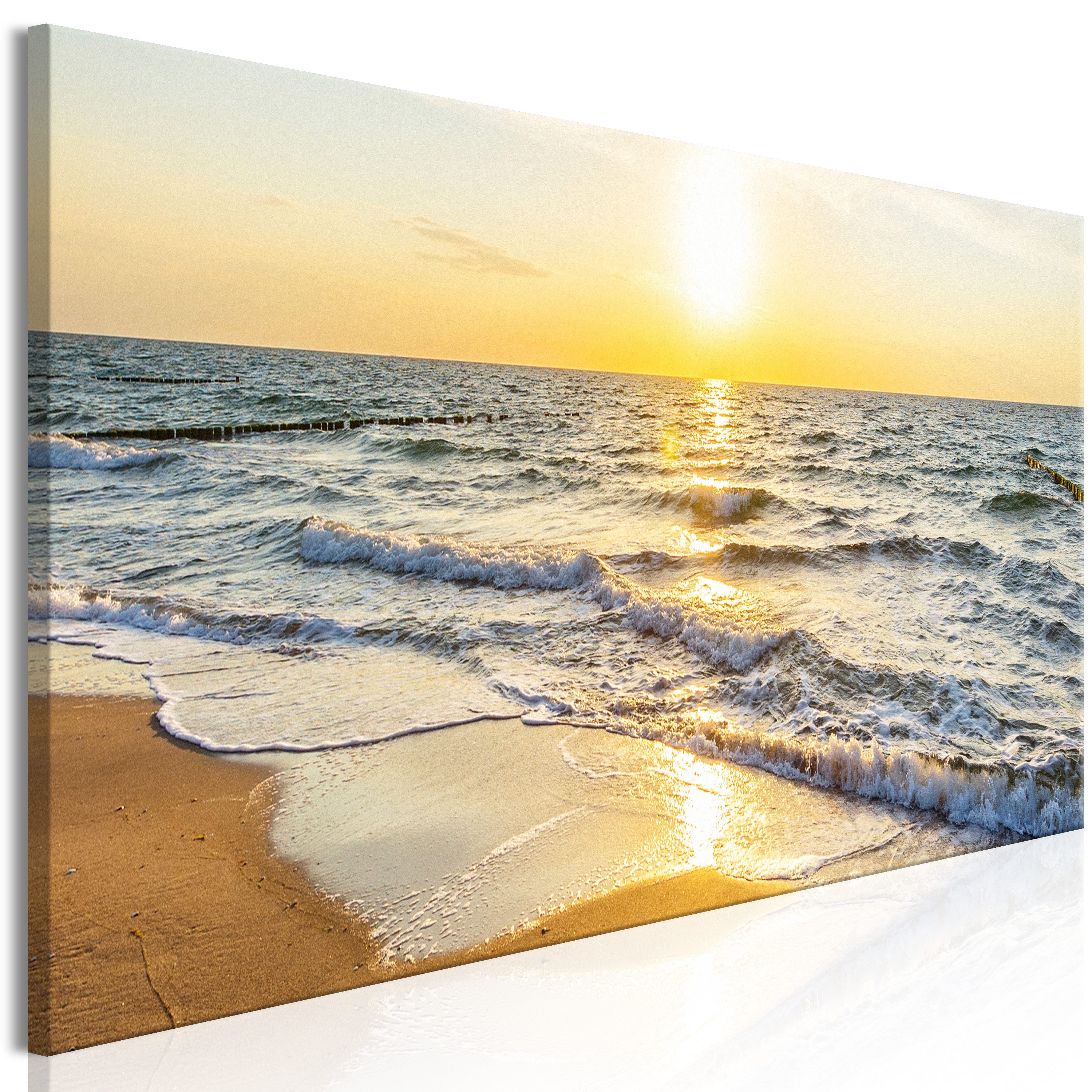 Artgeist Wandbild Calm Waves (1 Part) Narrow Golden