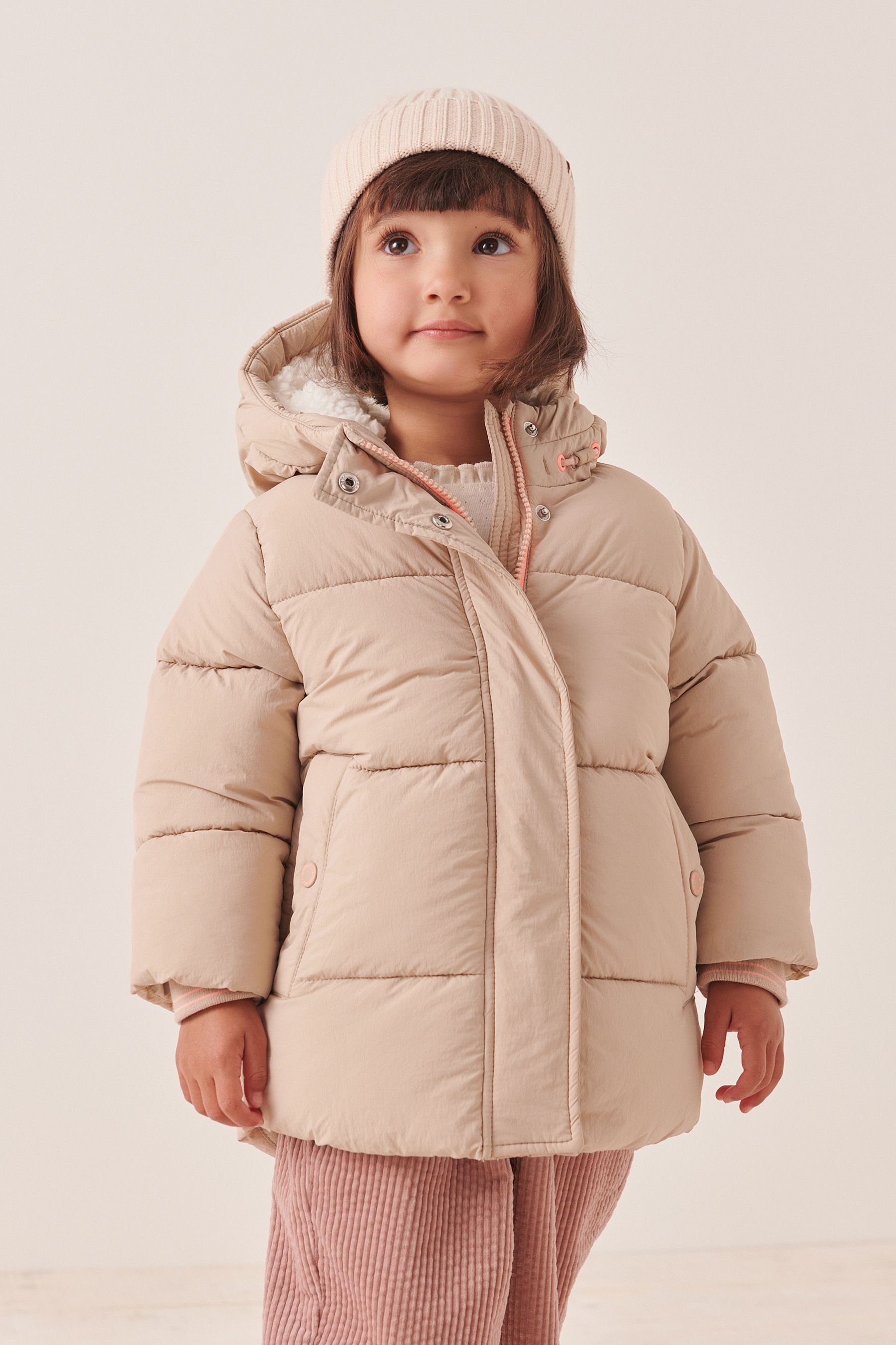 Steppjacke (1-St) Wasserabweisender, wattierter Neutral Next Mantel