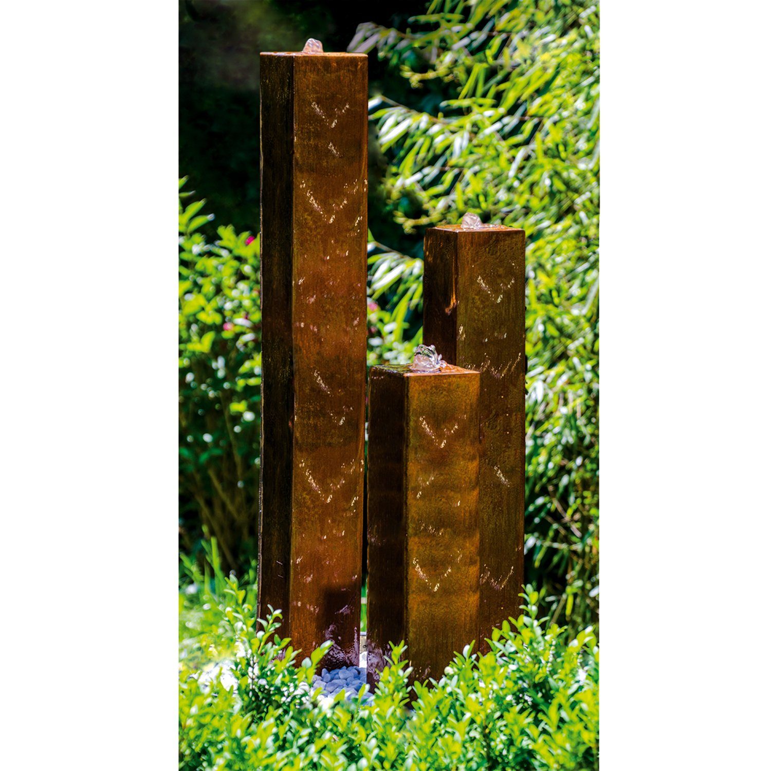 Köhko Gartenbrunnen KÖHKO® aus Cortenstahl mit LED-Beleuchtung „Brasilien“ günstig online kaufen