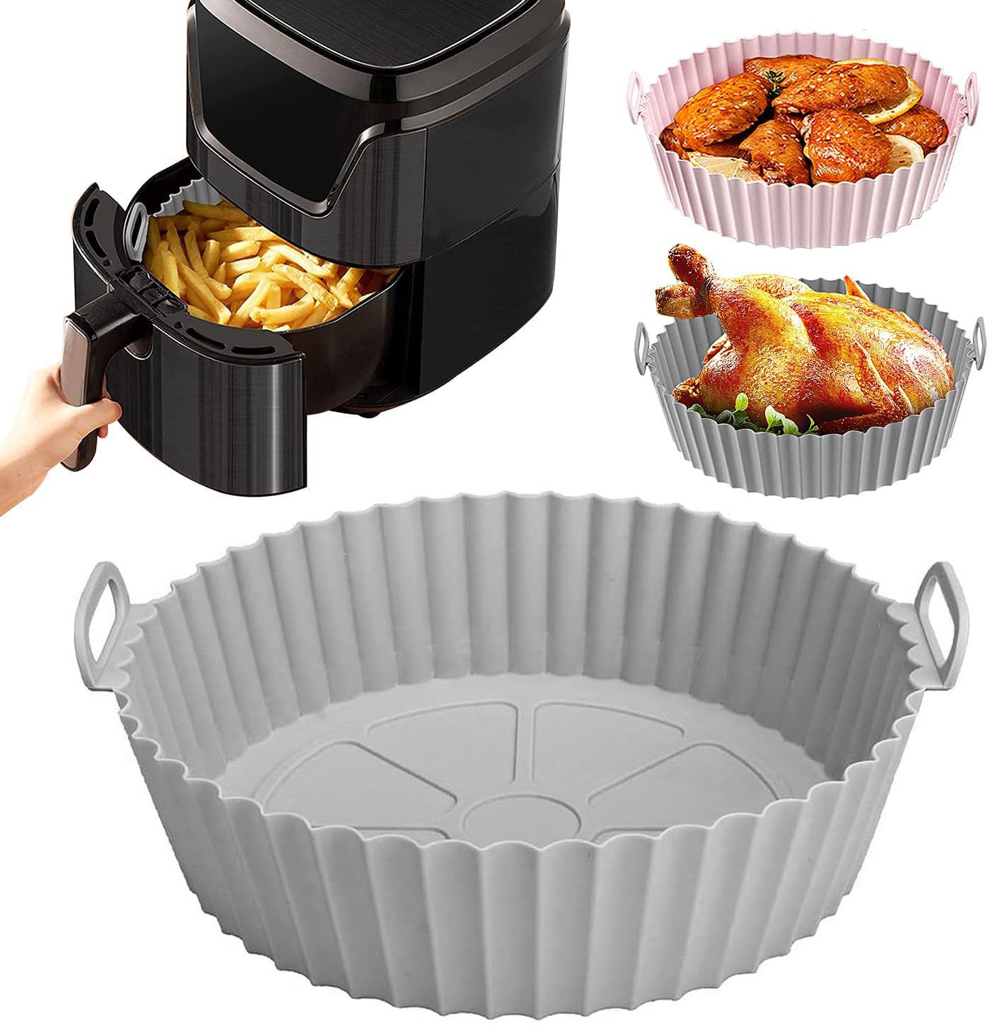 Coonoor Backform Silikonform für Heißluftfritteuse,Air Fryer für Fritteuse, (2-tlg)