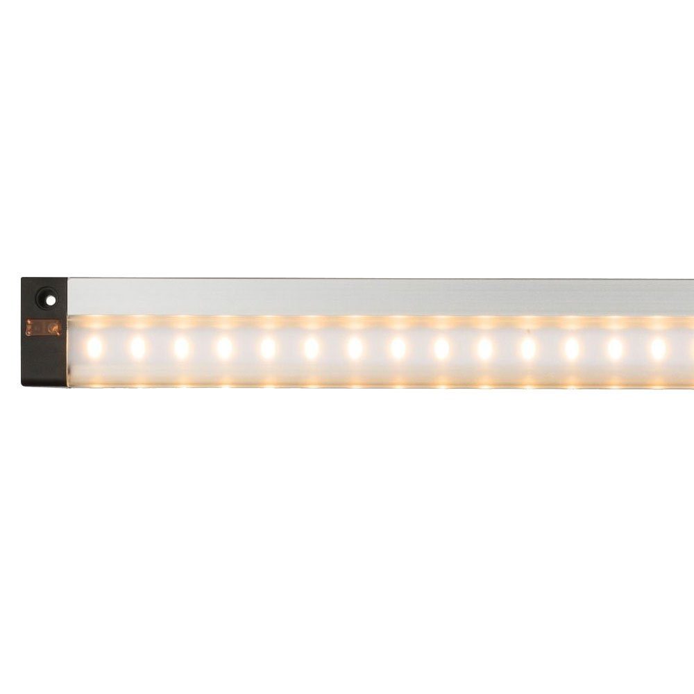 GLOBO LIGHTING LED Unterbauleuchte, LED-Leuchtmittel fest verbaut, Warmweiß, LED Unterbau Leuchte Bewegungsmelder ALU Möbel Schrank Lampe