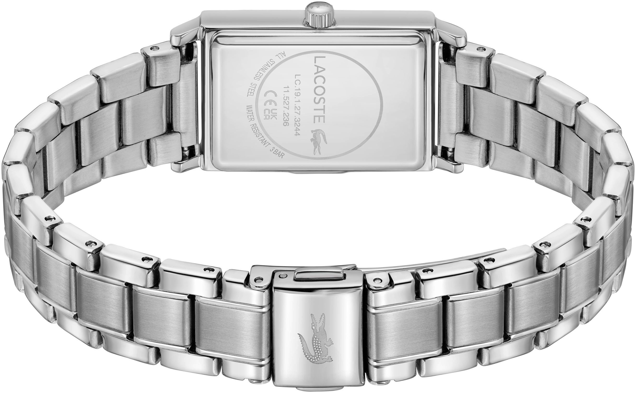 Lacoste Quarzuhr CATHERINE 2001406, Armbanduhr, Damenuhr, analog, Glaskristalle, Edelstahlarmband