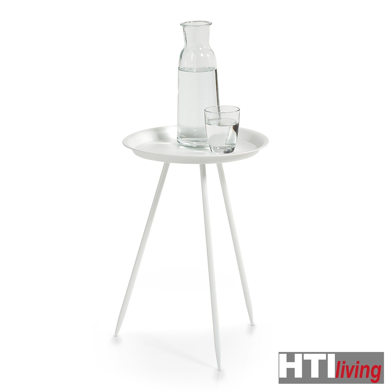 HTI-Living Beistelltisch Beistelltisch, rund Metall | 1-St) Weiß (Stück, Weiß