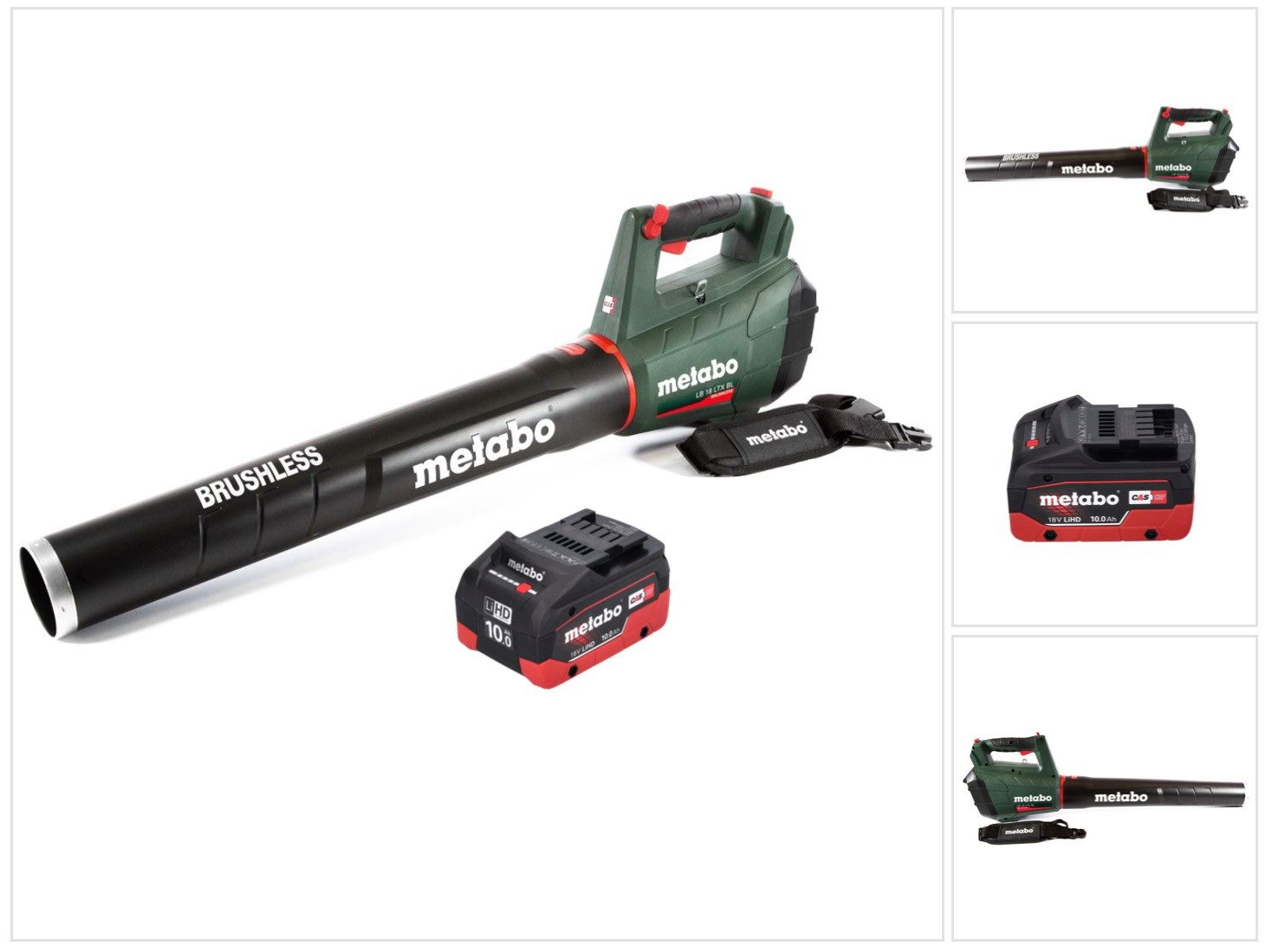metabo Akku-Laubbläser LB 18 LTX BL Akku Laubbläser 18 V Brushless + 1x Akku 10,0 Ah - ohne