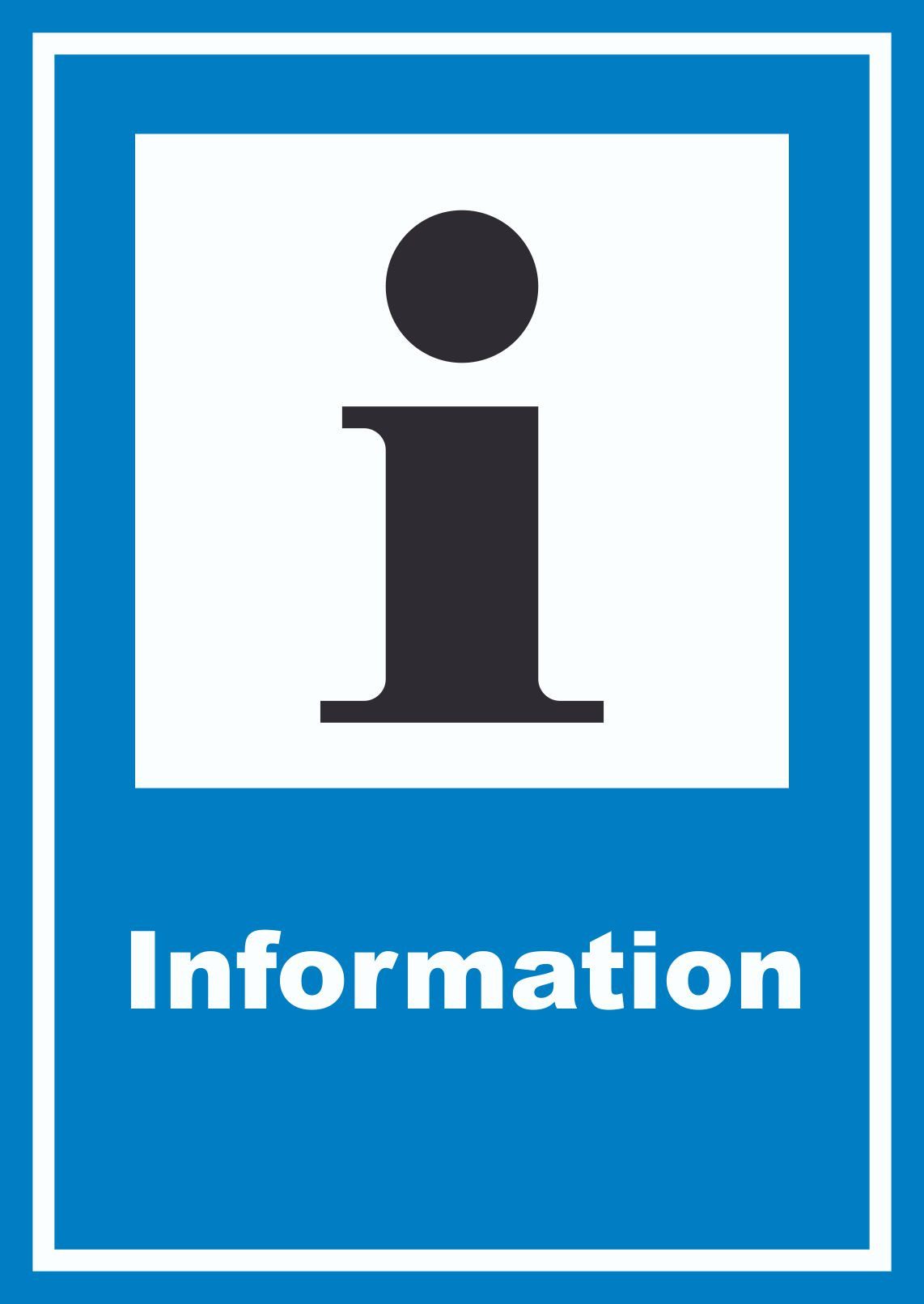 Hinweisschild Information Schild