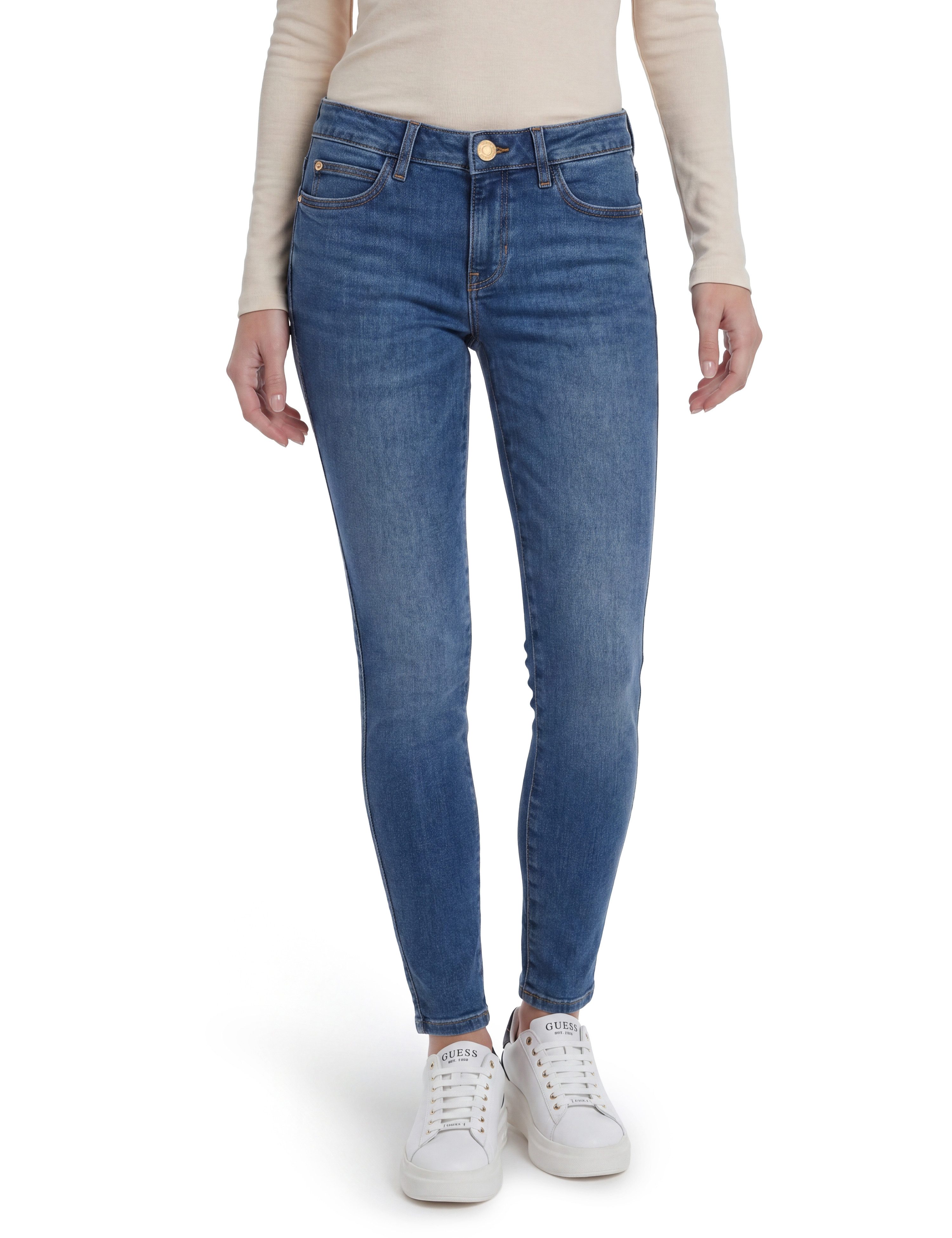 Guess Skinny-fit-Jeans CURVE X aus Stretch-Denim, mittlere Taille