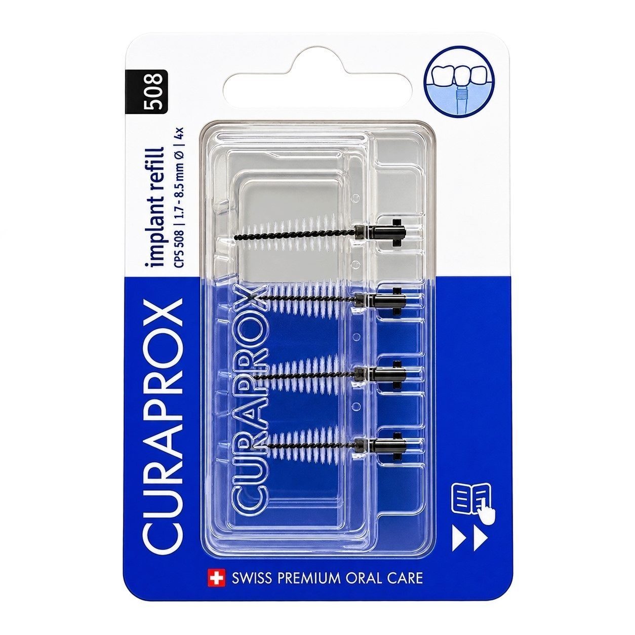 CURAPROX Interdentalbürsten Curaprox Interdentalbürsten CPS 508 Implantat Refill - 1,7mm bis 8,5mm
