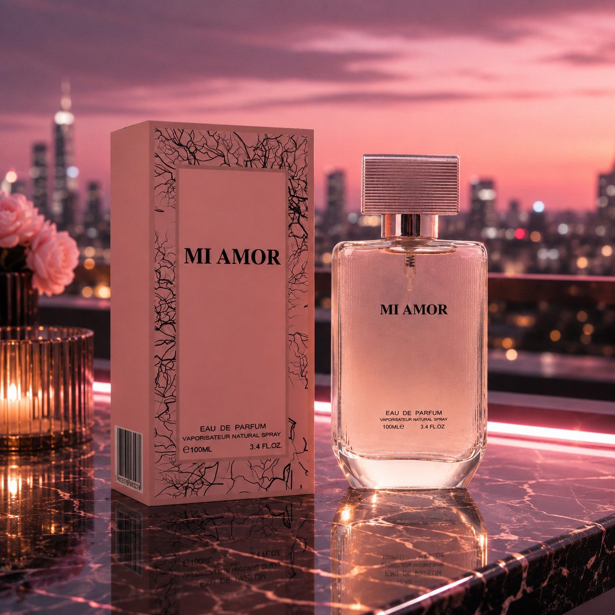 Fine Perfumery London Eau de Parfum Mi Amor Pour Femme Fruchtig Floral Sinnlich 100ml, Hergestellt in UK, Damenduft,Elegan