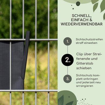 blumfeldt Balkonsichtschutz Sichtschutzstreifen-Clips Zubehör PVC 10er-Pack