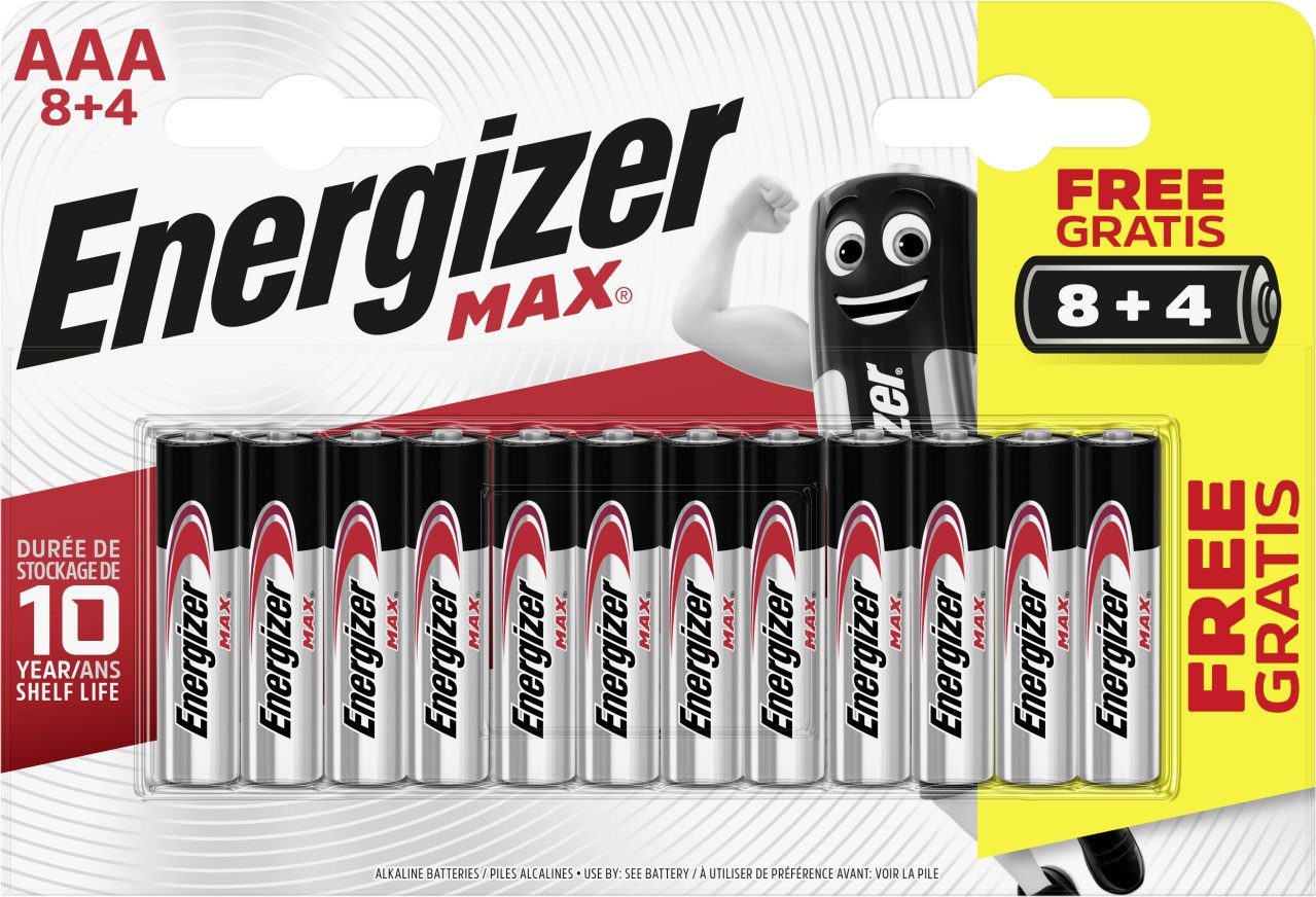Energizer Max Alkaline Batterie Micro AAA 1,5 V, 8 Batterie
