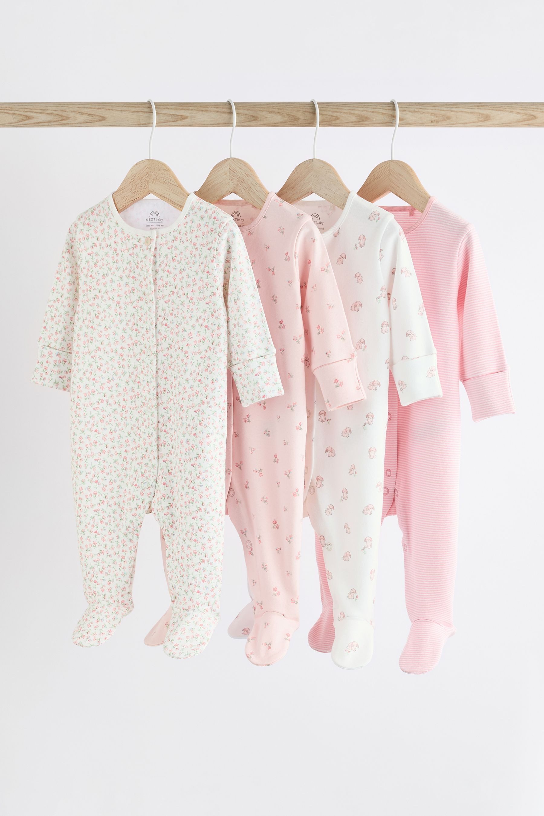 Schlafoverall 4er-Pack Baby-Schlafanzüge