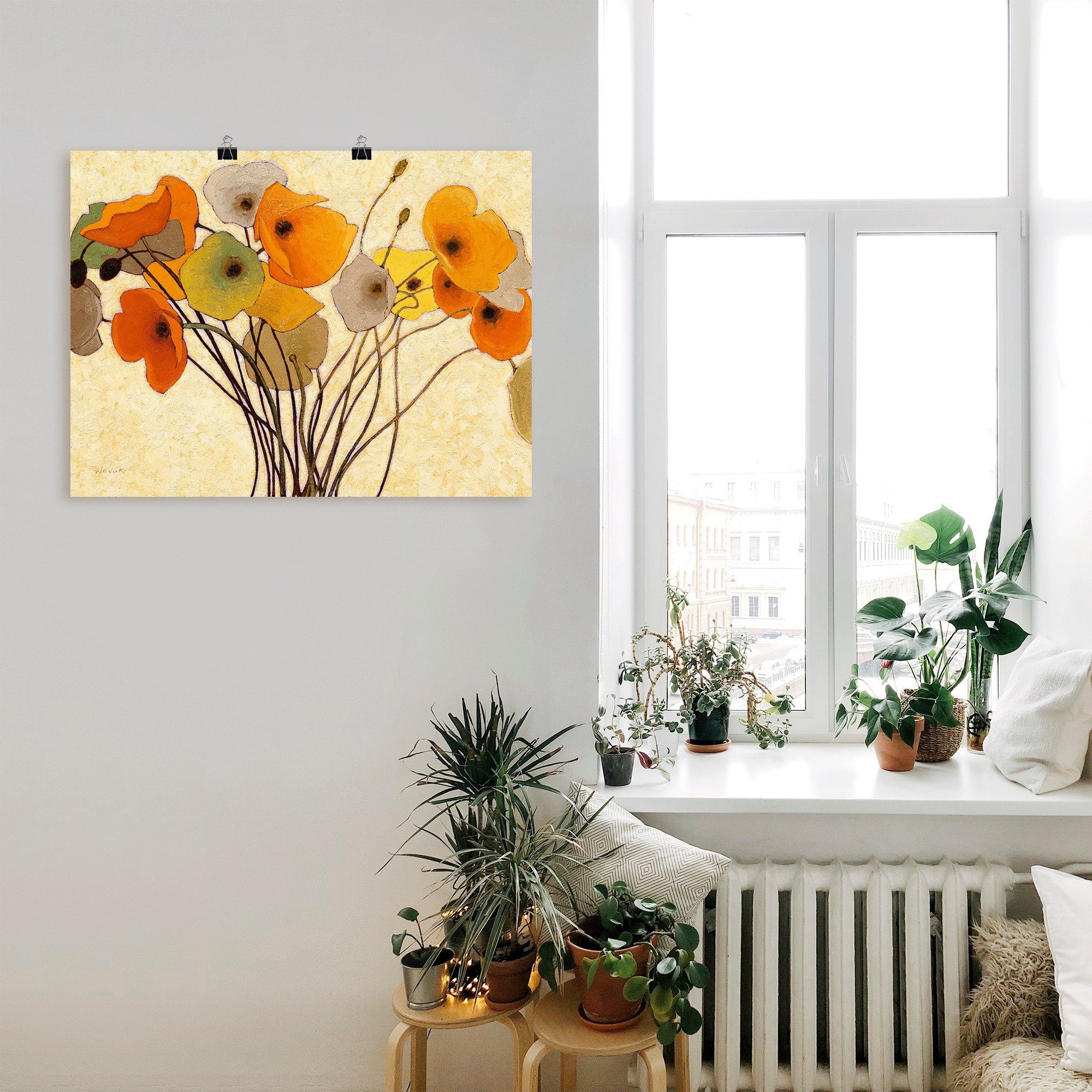 Artland Wandbild Kürbismohn I, Blumen (1 St), als Leinwandbild, Poster in verschied. Größen