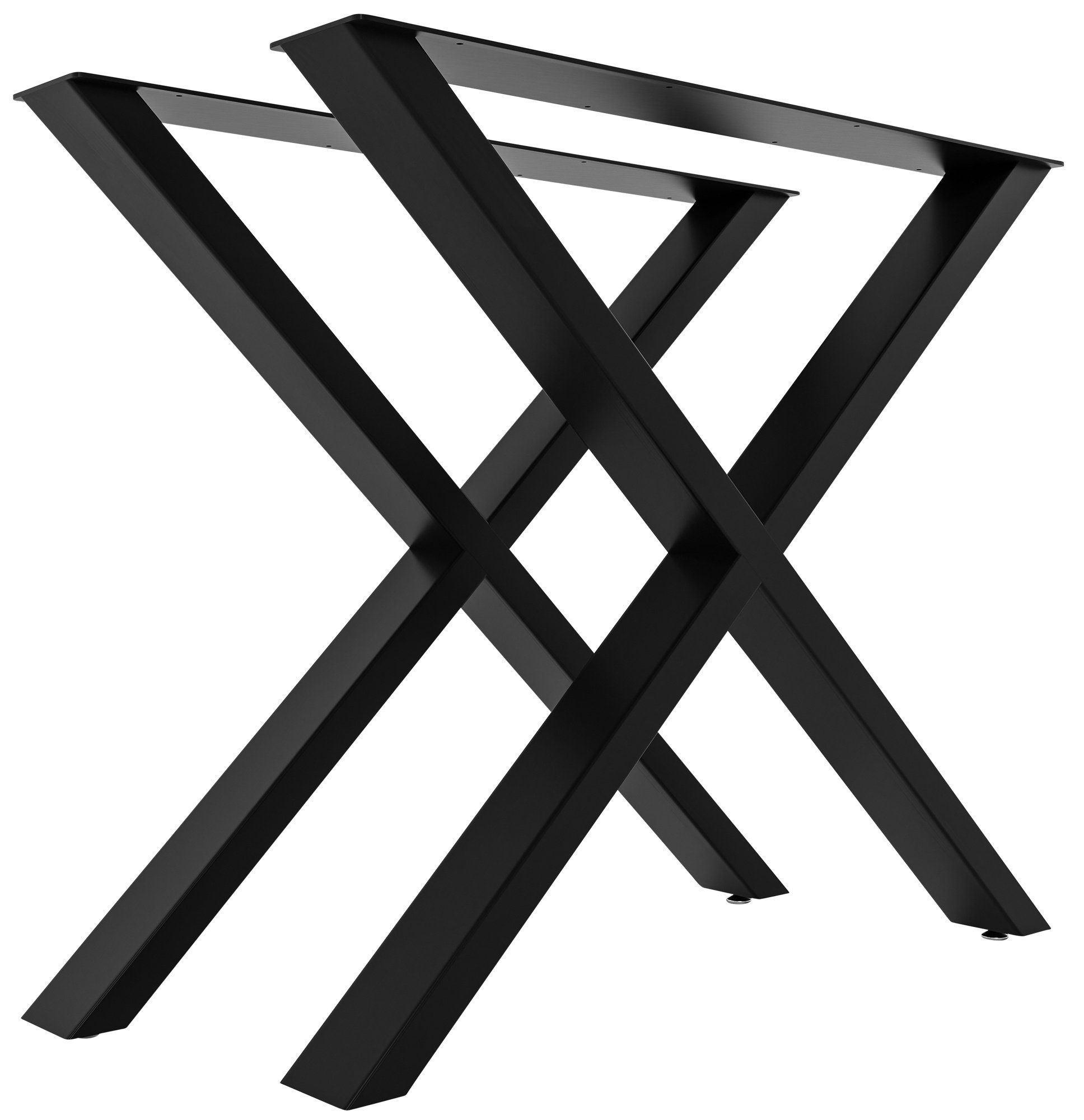 Vierkantprofil, Schreibtisch DIY Tischbeine Metall, schwarz Swift, CLP