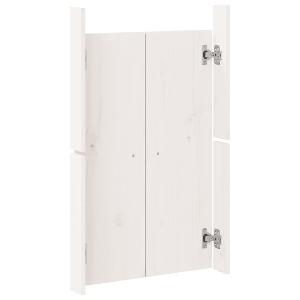 St) (1 50x9x82 vidaXL Türen Schranktür Kiefer Massivholz Outdoor-Küche cm für Weiß