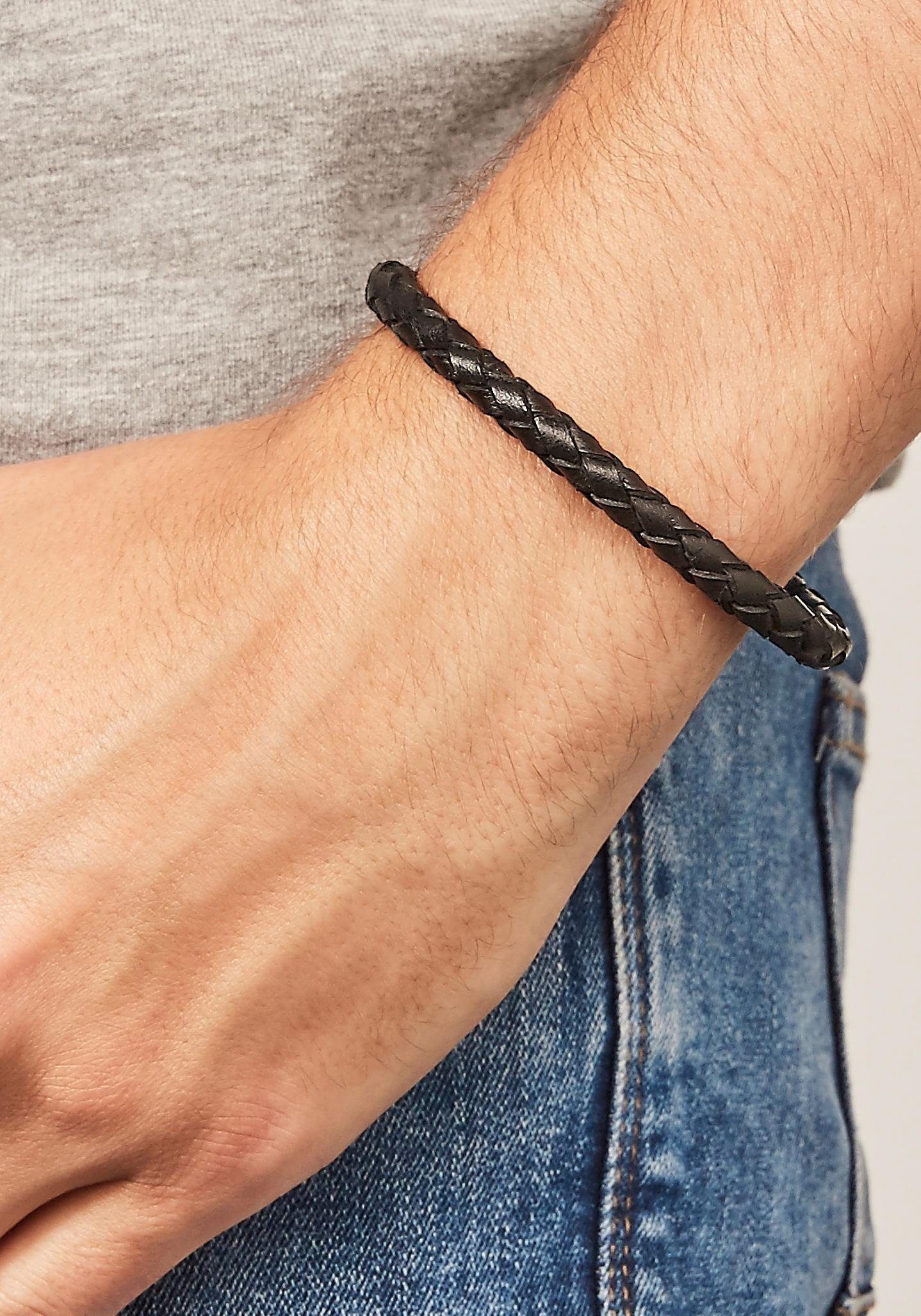 Fossil Lederarmband Schmuck Geschenk Edelstahl Leder Armschmuck günstig online kaufen