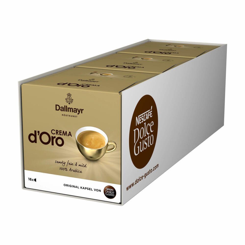 NESCAFÉ® Dolce Gusto® Kaffee Dallmayr Crema d´Oro 3er Set, 3 x