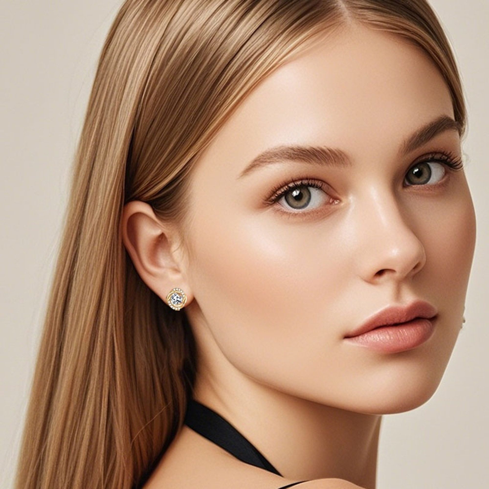 ROUGEMONT Paar Creolen Funkelnde Moissanit Damen Creolen Ohrringe Herz-Design VVS1, Echtschmuck mit Echtheitszertifikat VVS1 D Qualität 0,8ct – Bild 4 von 5