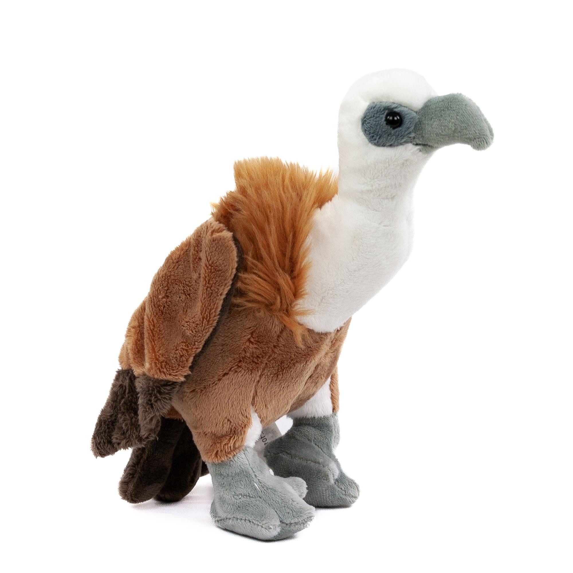 Teddys Rothenburg Kuscheltier Geier 22 cm braun/weiß stehend Plüschvogel Stofftier