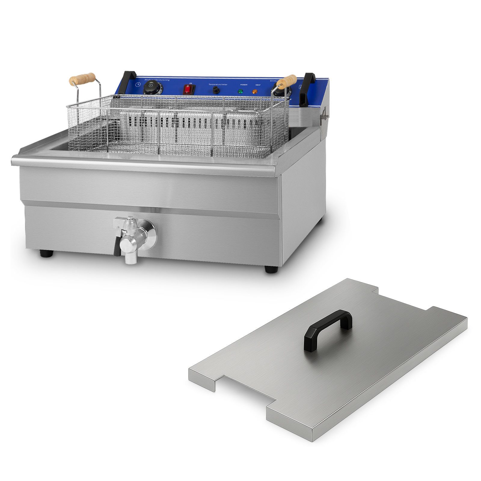 vertes Fritteuse, 50-250°C, 6000W, 230V, Kaltzonenprinzip
