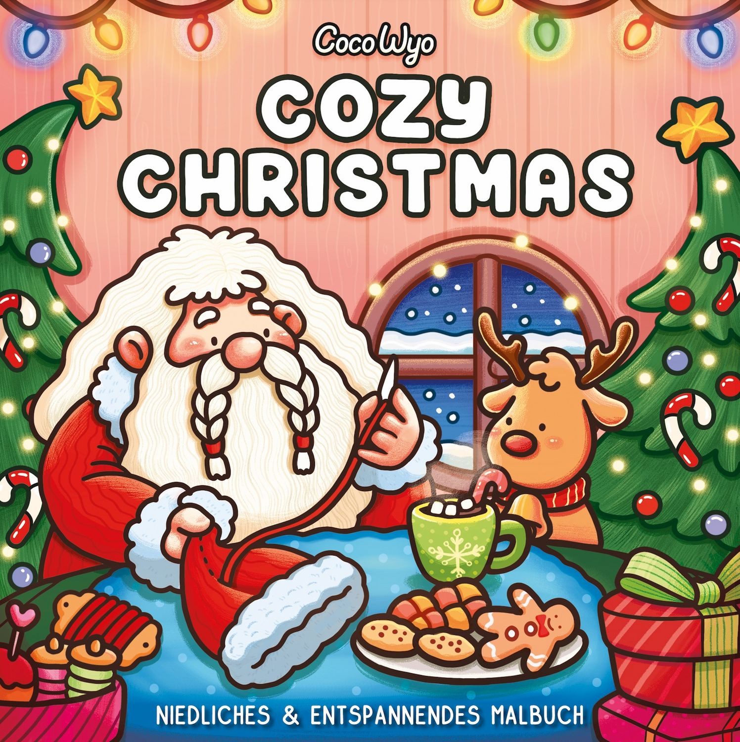 Kinderbuch Cozy Christmas Malbuch für Erwachsene, Teenager und Kinder (Cozy Space diverse