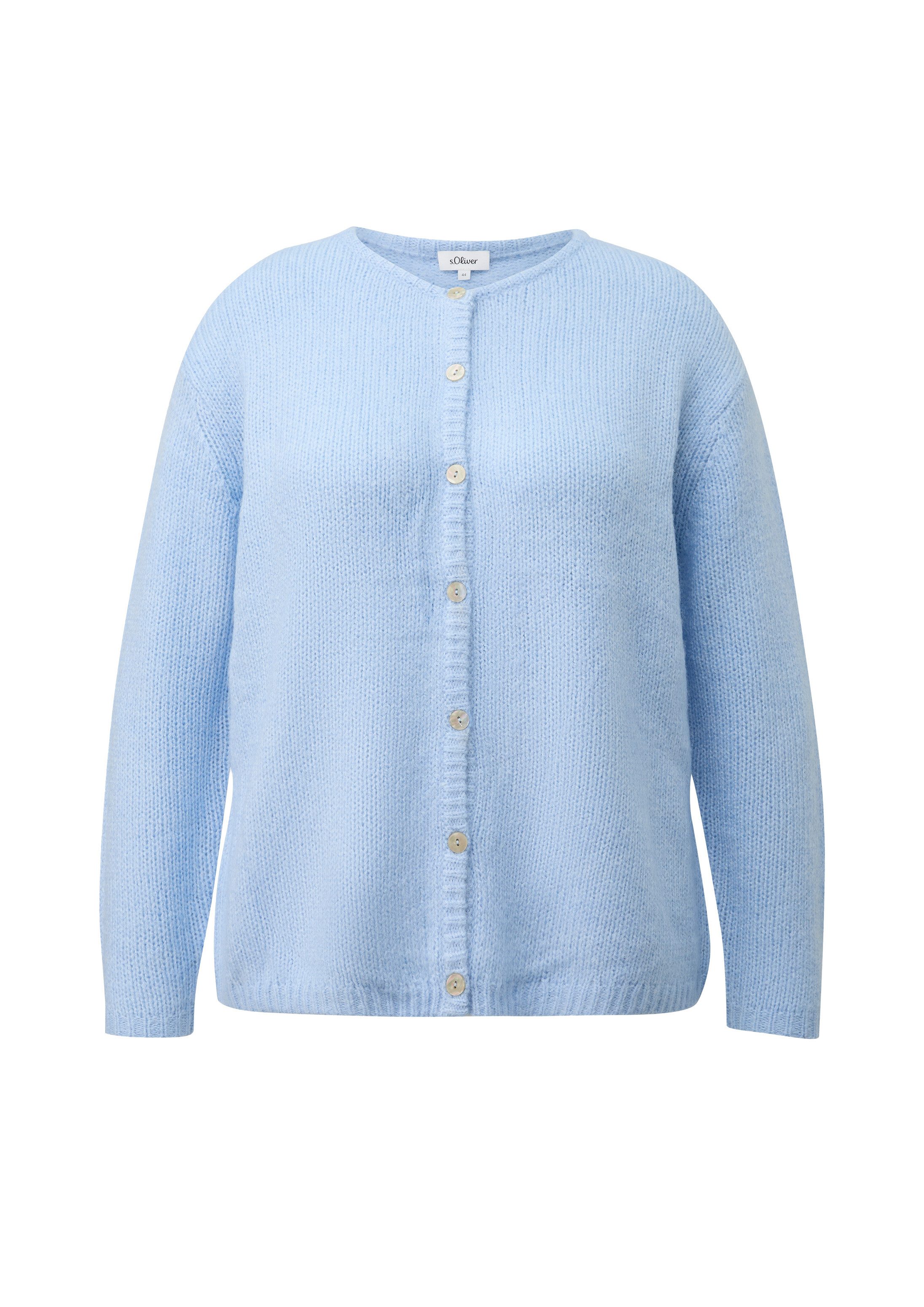 s.Oliver Cardigan Strickjacke Weiche Strickjacke aus Alpakamix