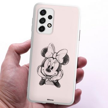 DeinDesign Handyhülle Minnie Mouse Offizielles Lizenzprodukt Disney Minnie Posing Sitting, Samsung Galaxy A33 5G Silikon Hülle Bumper Case Handy Schutzhülle