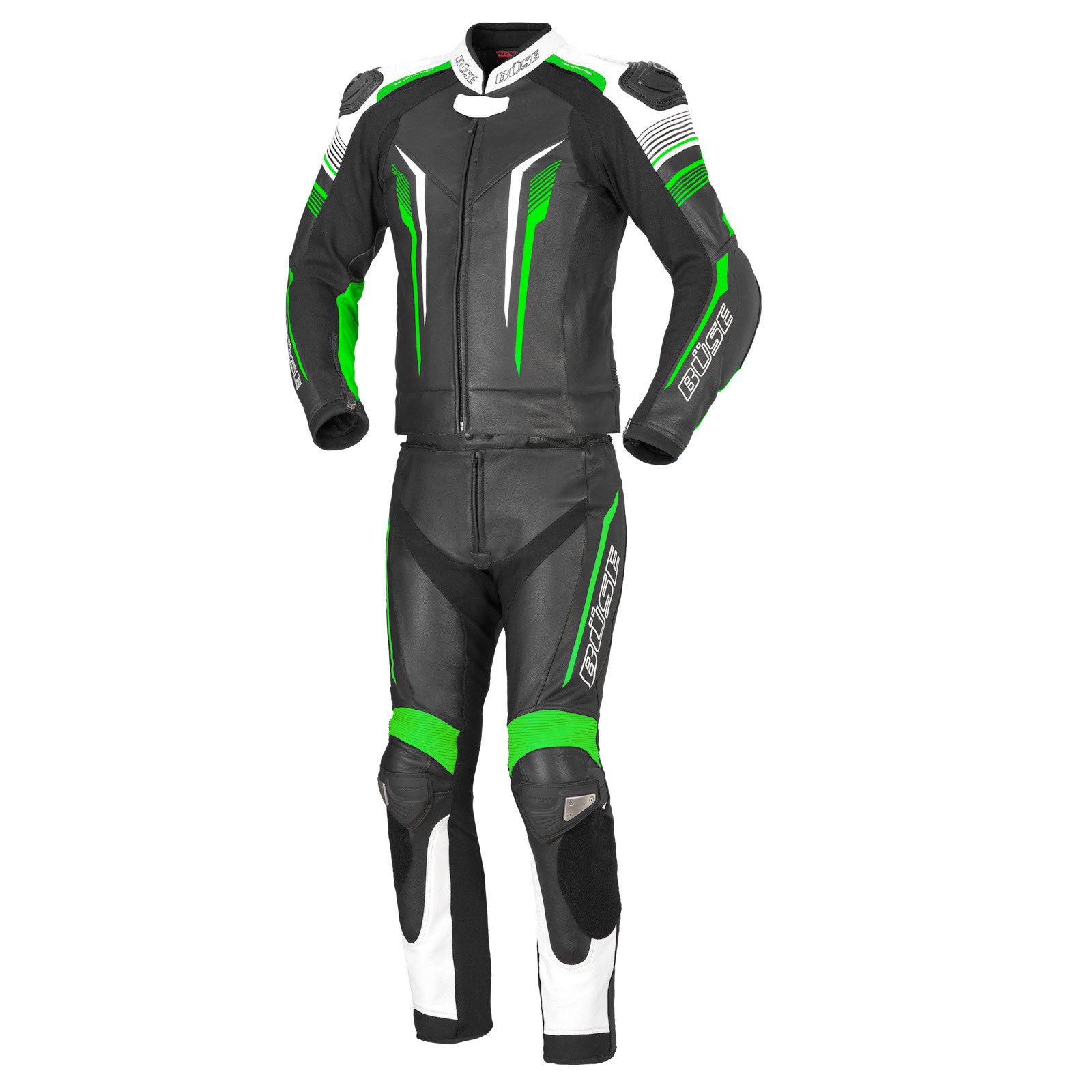 Büse Motorradkombi Büse Tormo Damen Lederkombi 2tlg. Schwarz / Grün