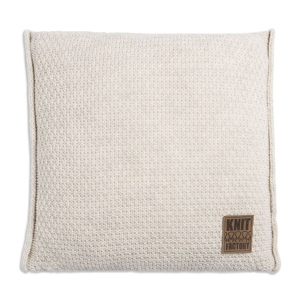 Knit Factory Dekokissen Knit Factory Jesse Kissen Beige - 50x50