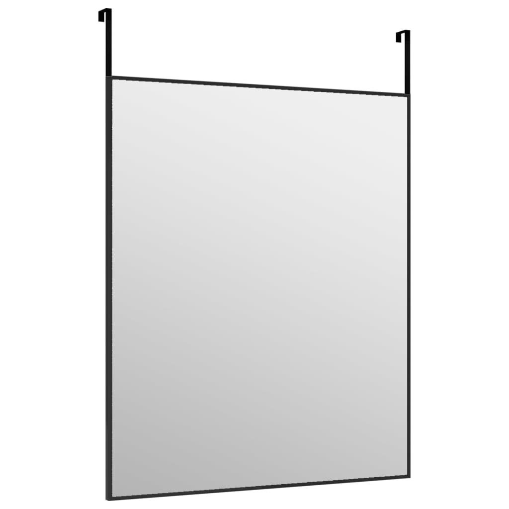 Aluminium (1-St) Spiegel 50x60 Glas Türspiegel cm Schwarz | Schwarz und Schwarz vidaXL